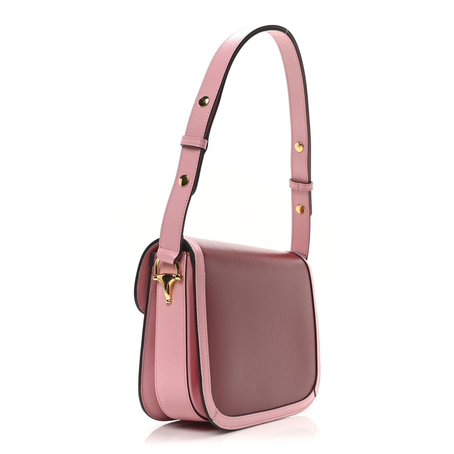 Azalea Calfskin Horsebit 1955 Shoulder Bag New Cherry Red Wild Rose