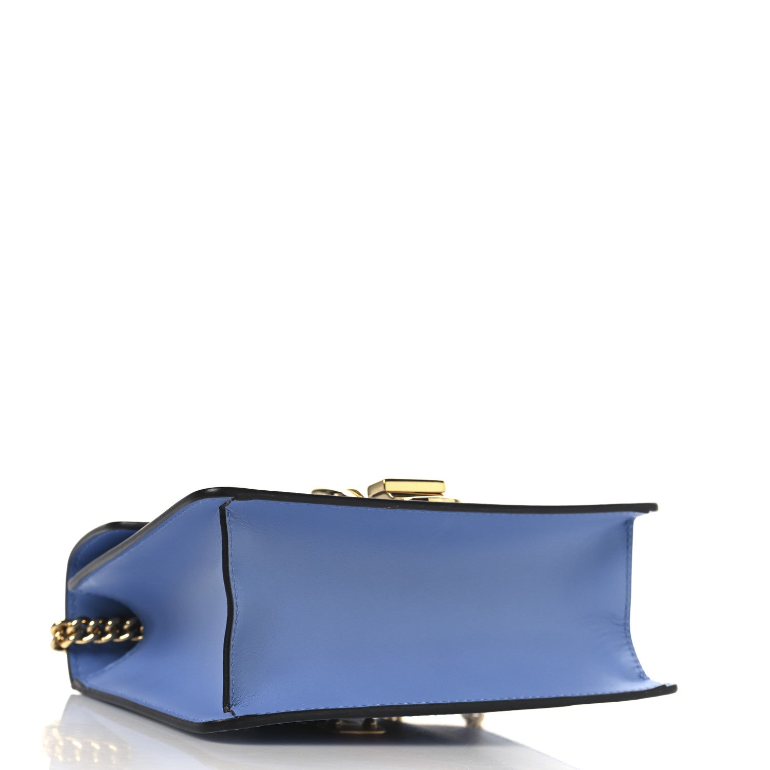Calfskin Mini Sylvie Chain Shoulder Bag Clear Sky Blue
