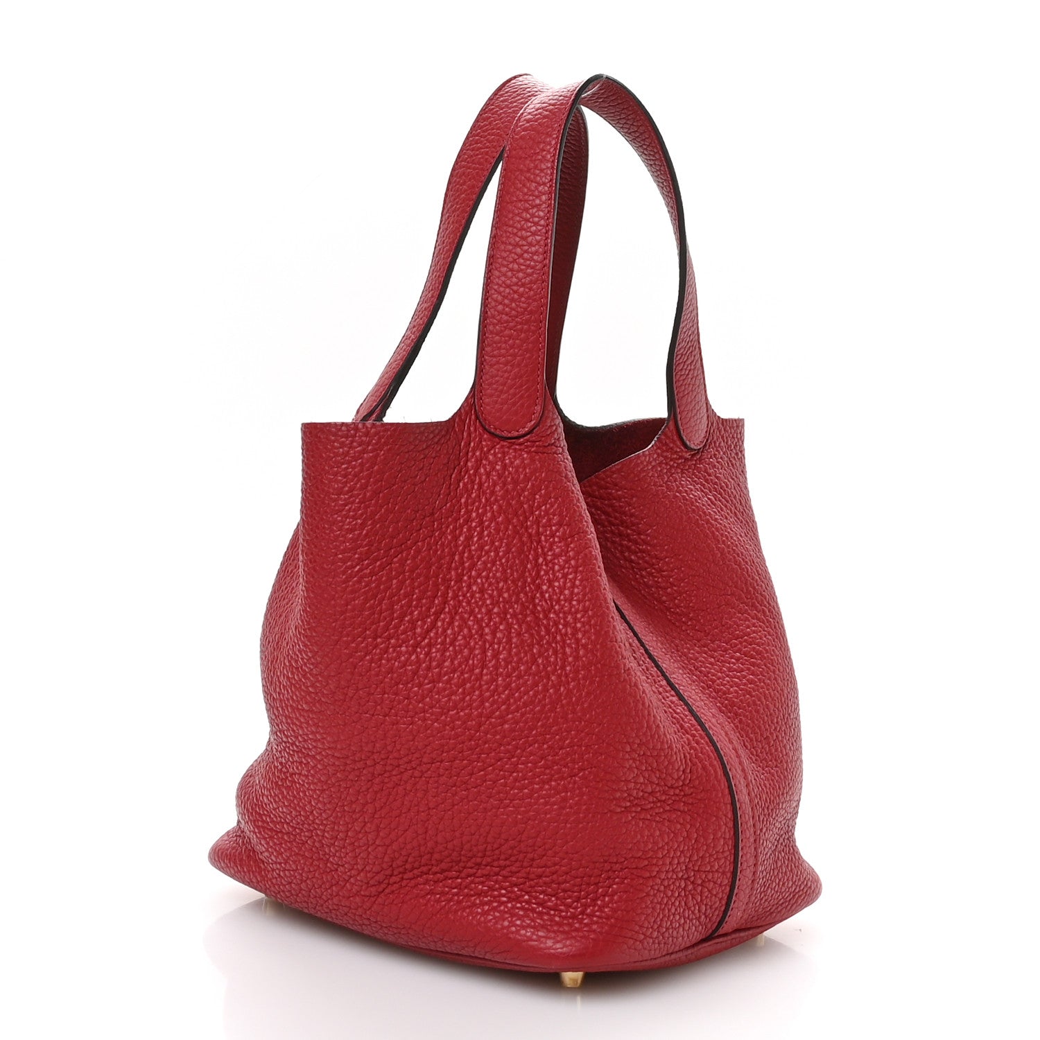 Taurillon Clemence Picotin Lock 22 MM Rouge Grenat