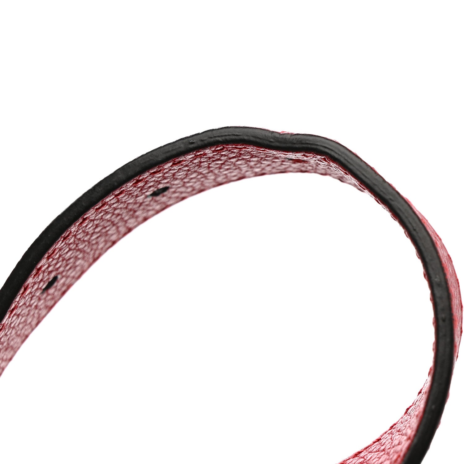 Grained Calfskin Logo Half Moon Hobo Red