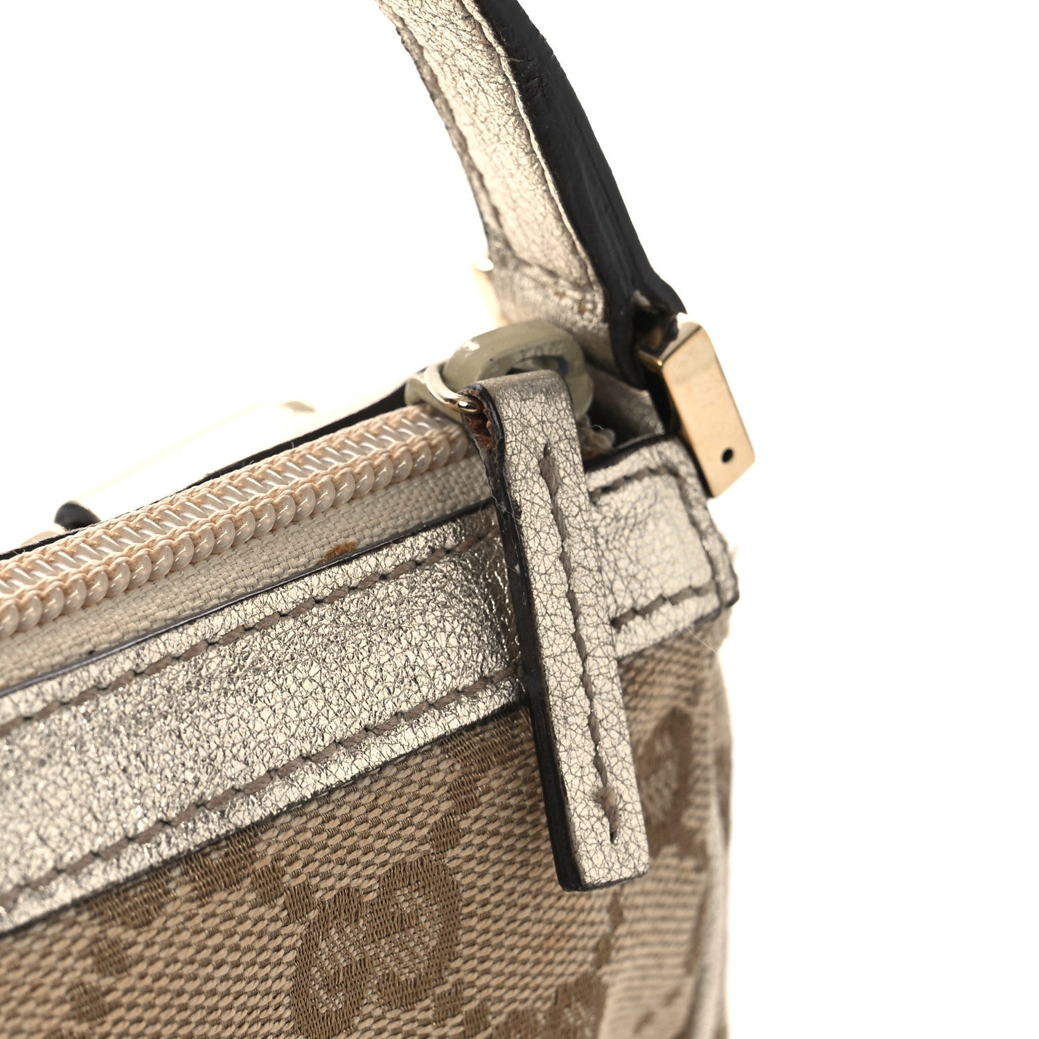 Monogram D Ring Cosmetic Case Metallic Bronze