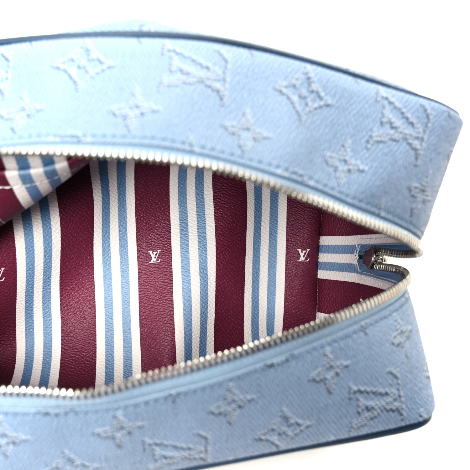 Monogram Heritage Locker Dopp Kit Toilet Pouch Blue