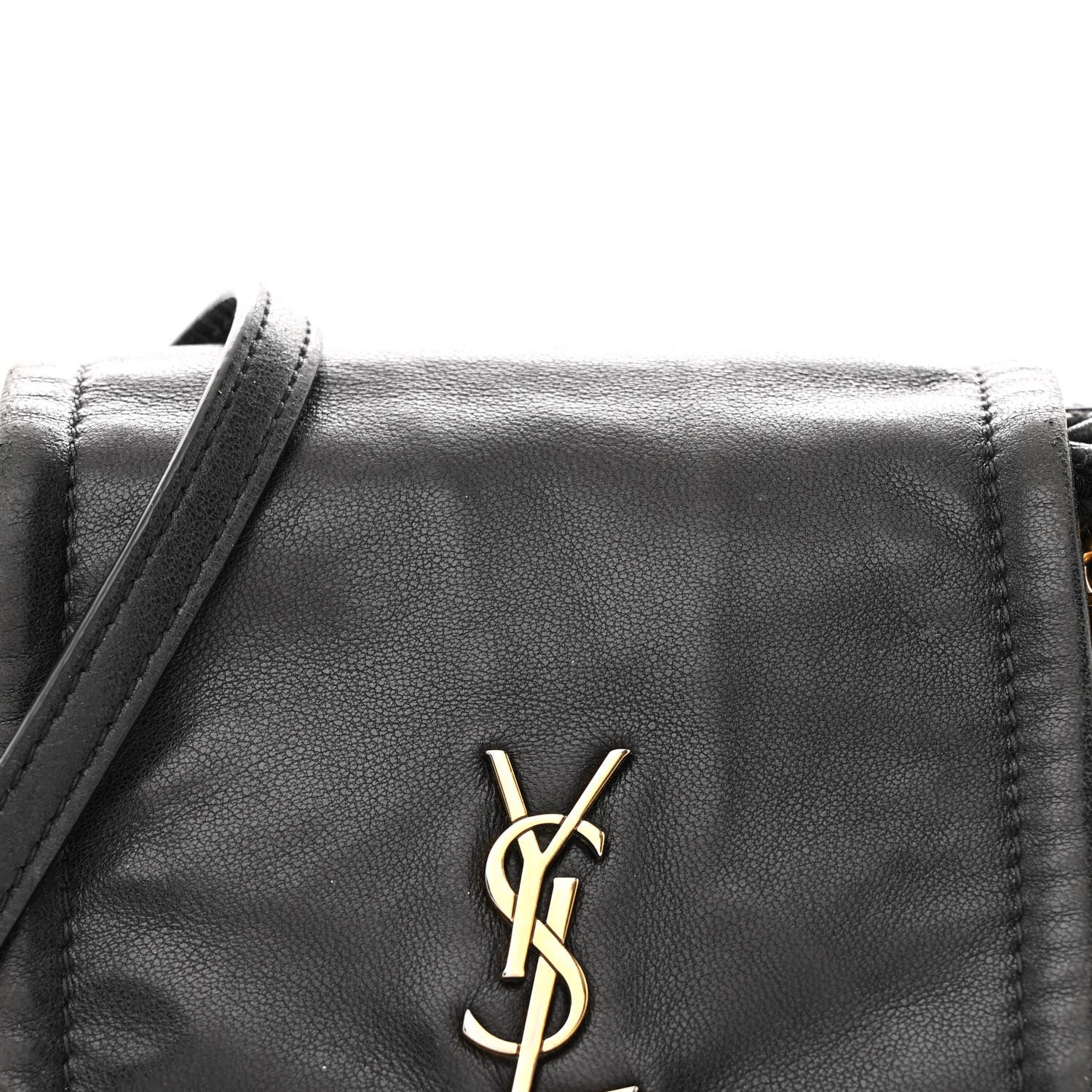 Lambskin Quilted Monogram Mini Nolita Black
