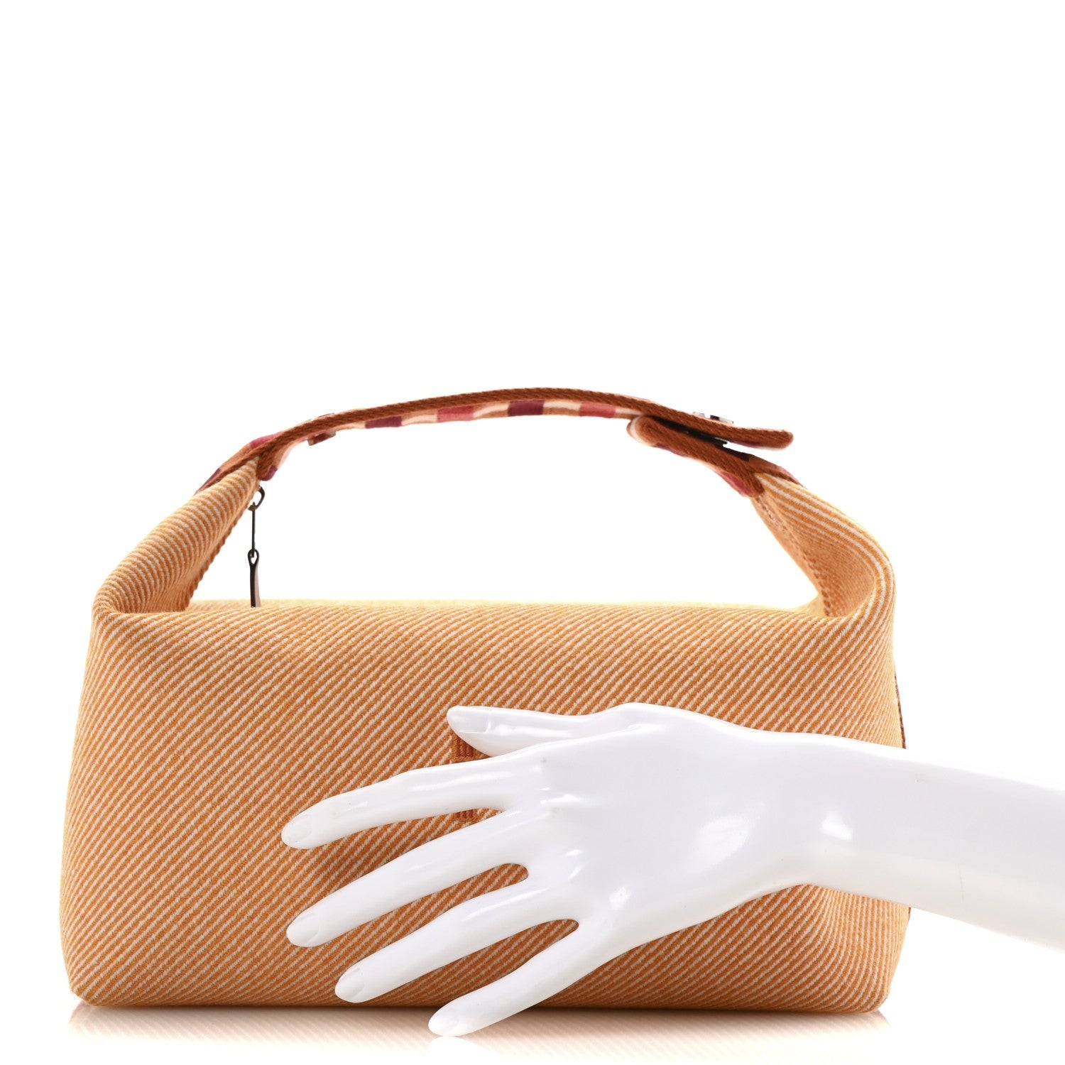 Merino Wool Large Au Carre Bride-A-Brac Pouch Fauve