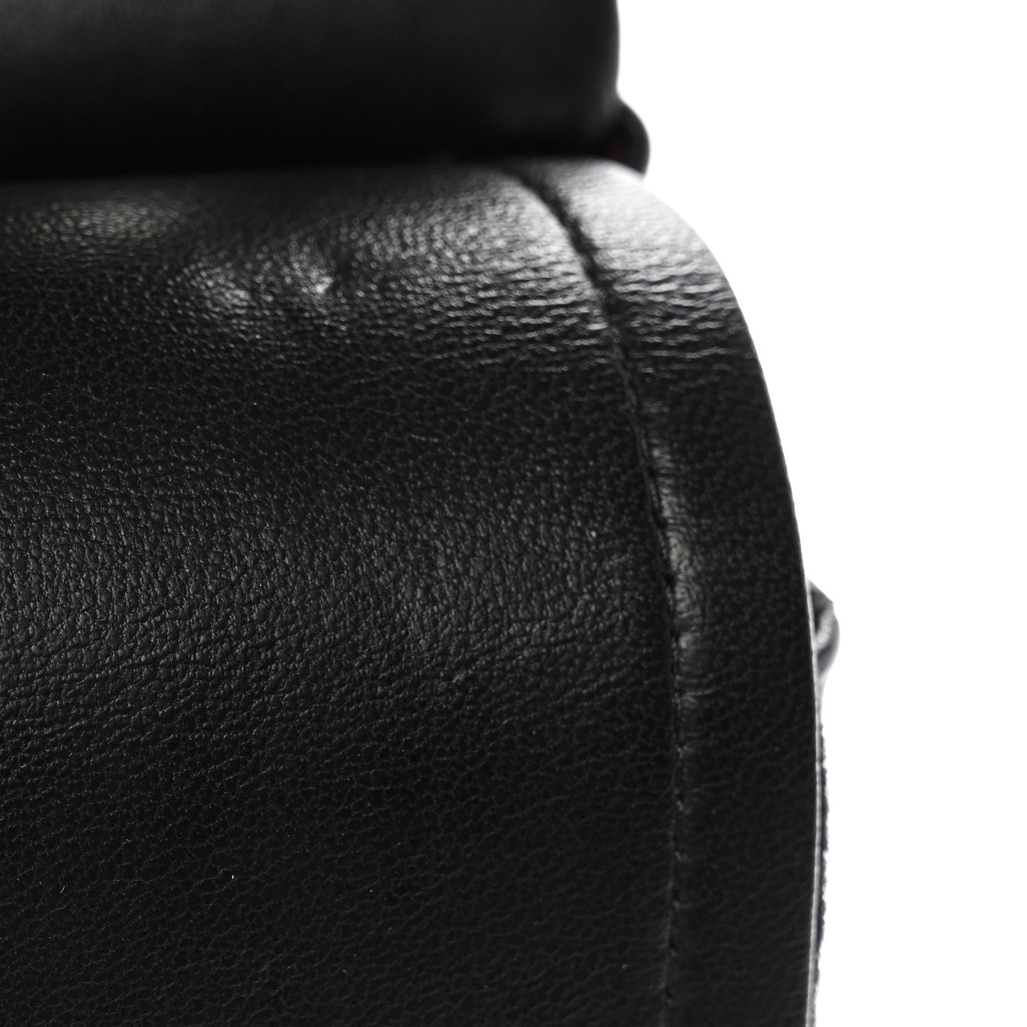 Lambskin Quilted Jumbo Double Flap Black