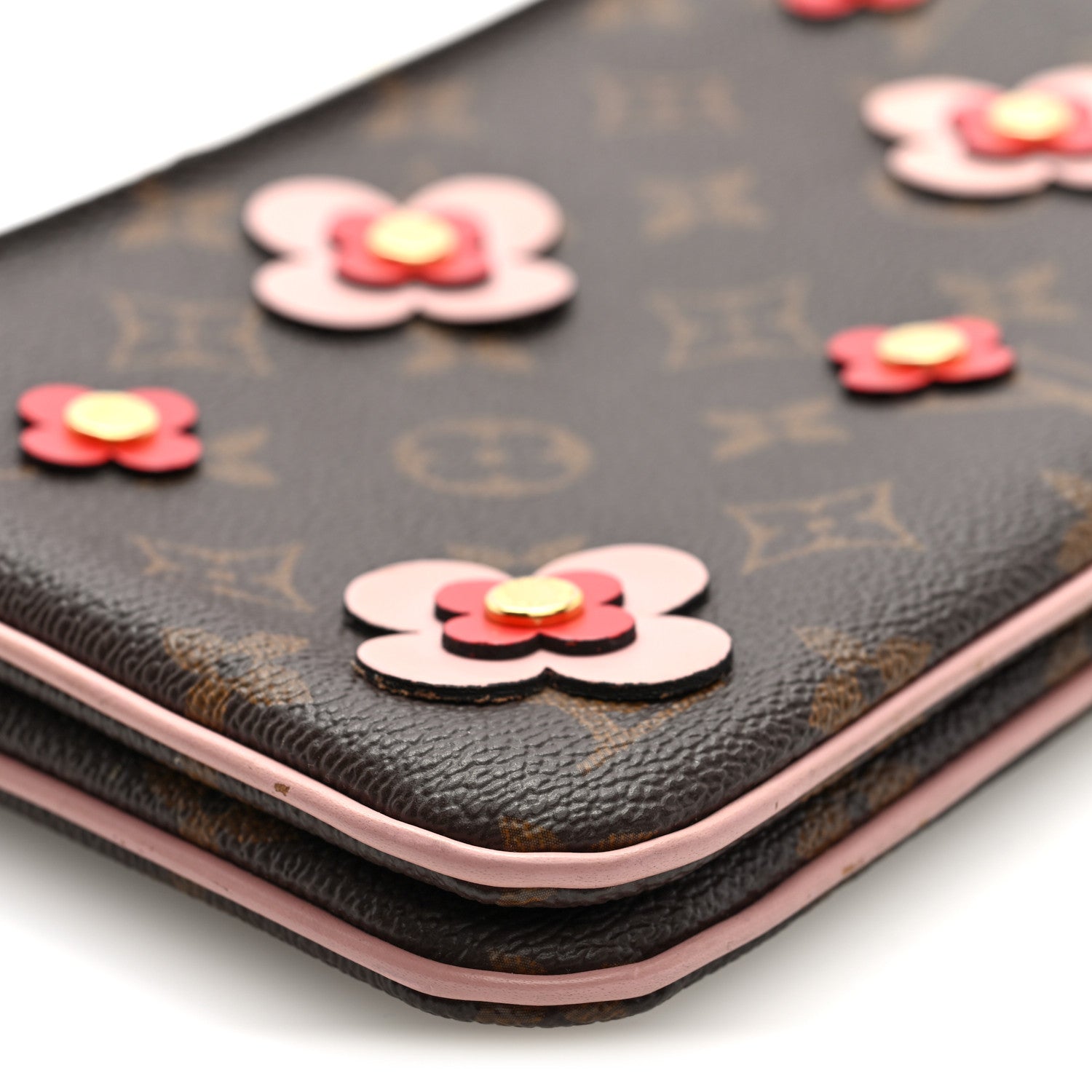 Monogram Blooming Flowers Double Zip Pochette