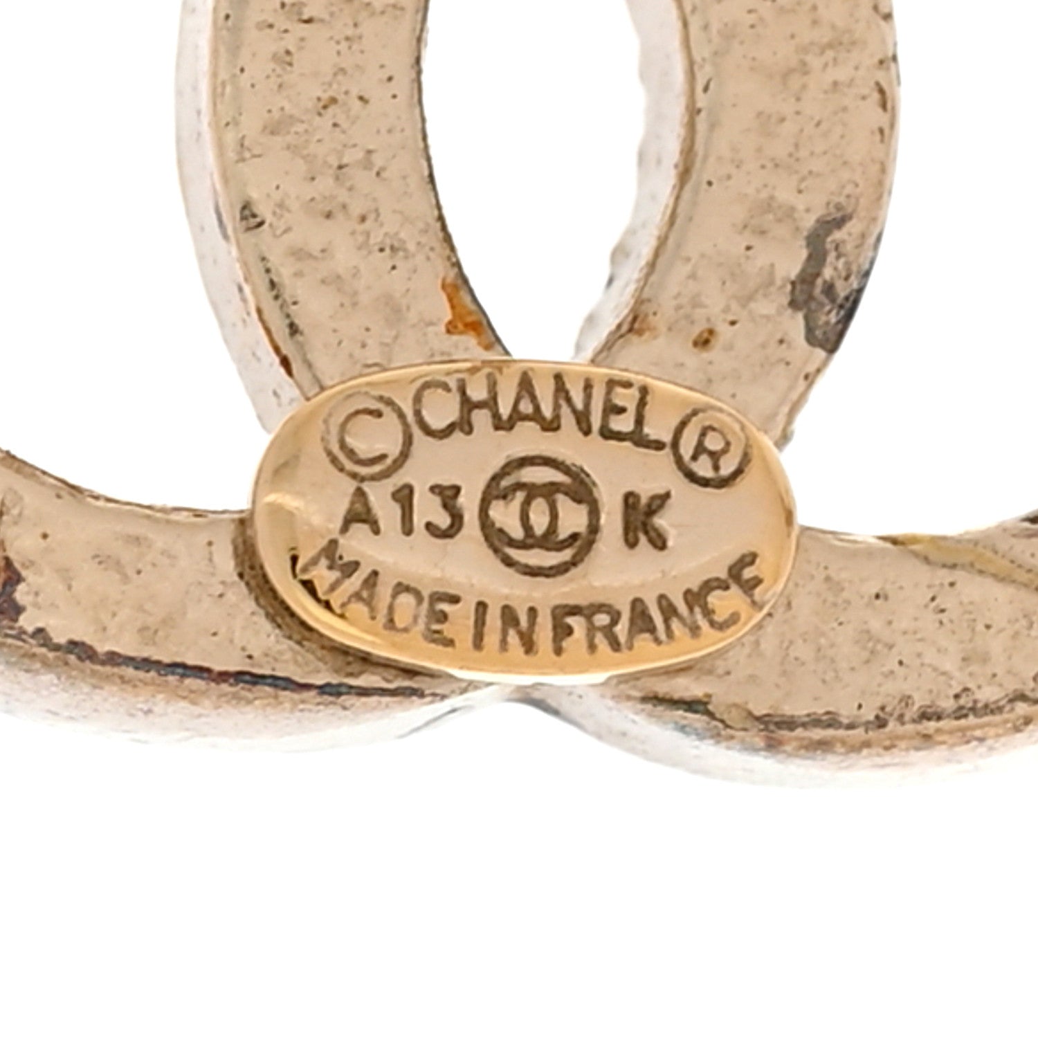 Crystal CC Earrings Gold