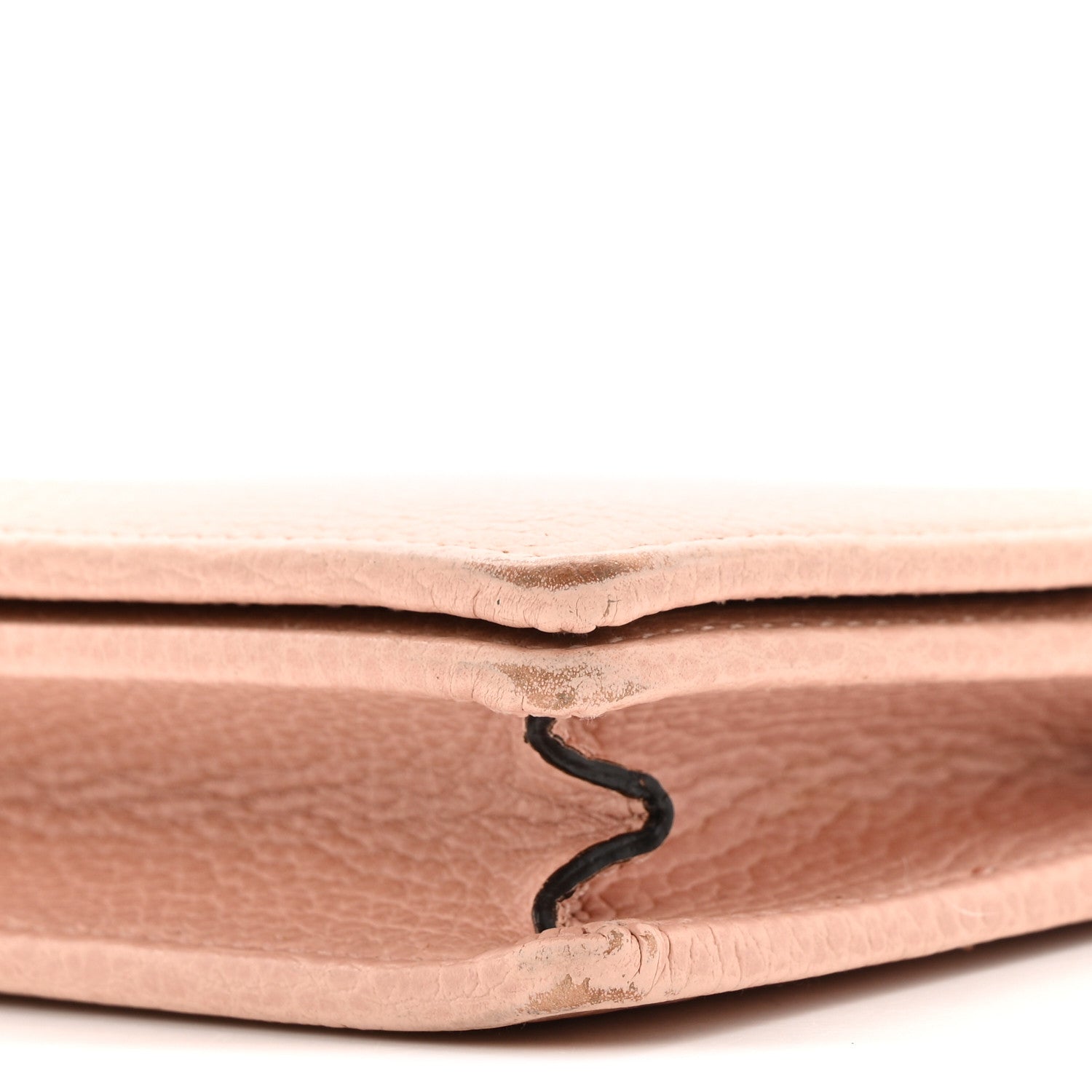 Dollar Calfskin Mini GG Marmont Chain Wallet Perfect Pink