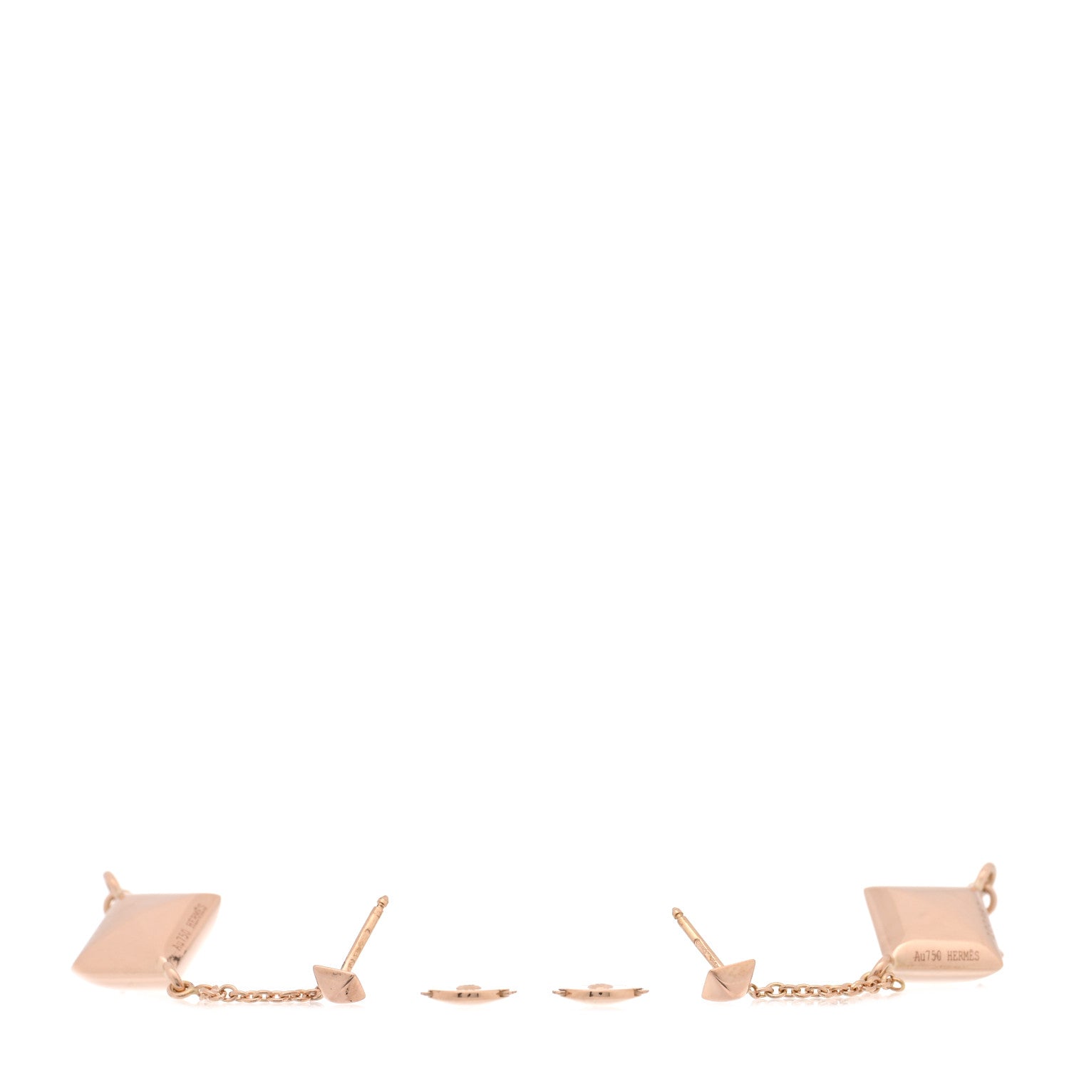 18K Rose Gold Diamond PM Collier de Chien Rock Earrings