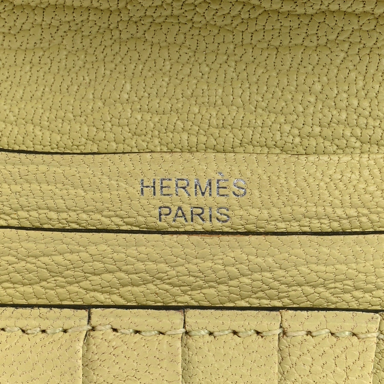 Chevre Mysore Bearn Card Holder Wallet Jaune Bourgeon