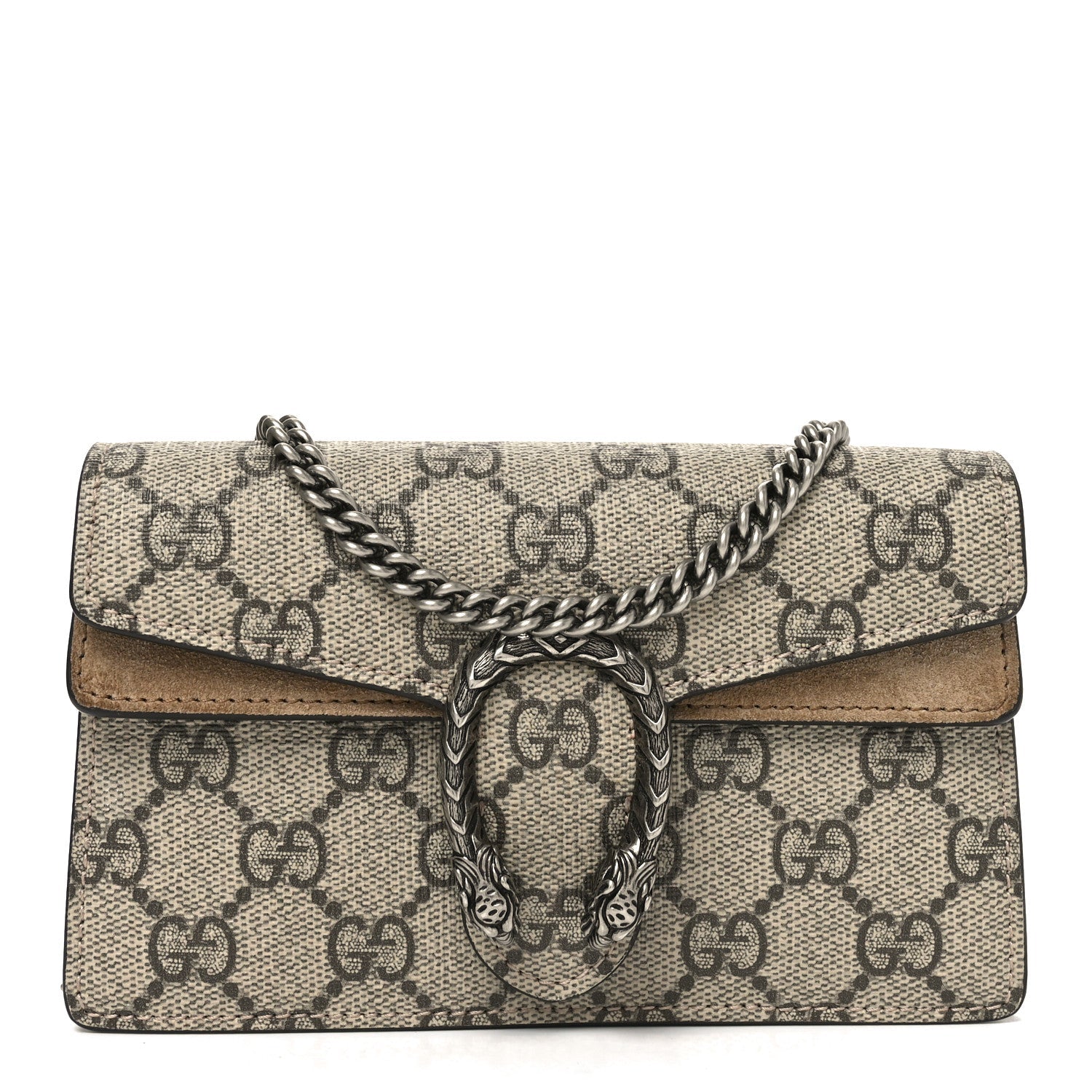 GG Supreme Monogram Super Mini Dionysus Shoulder Bag Taupe