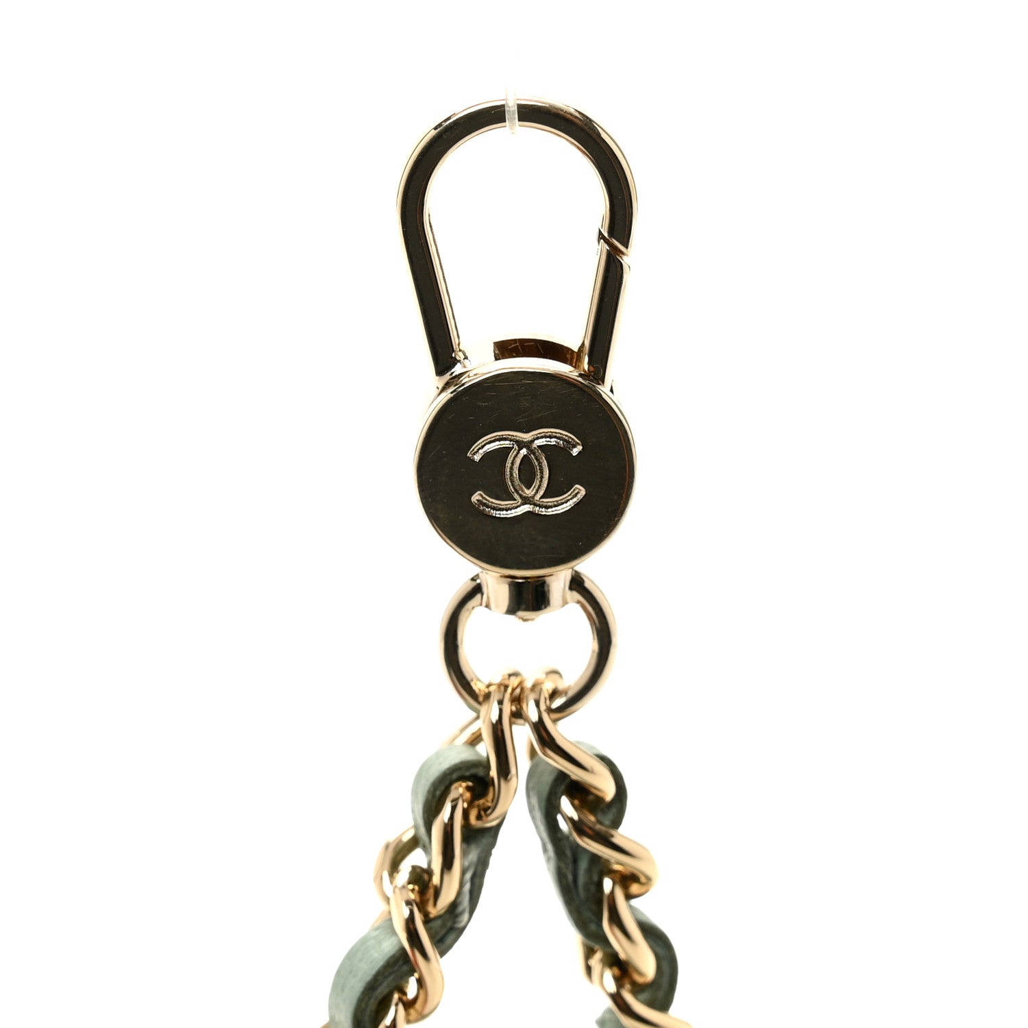 Lambskin Quilted Mini Flap Bag Charm With Hook Light Green