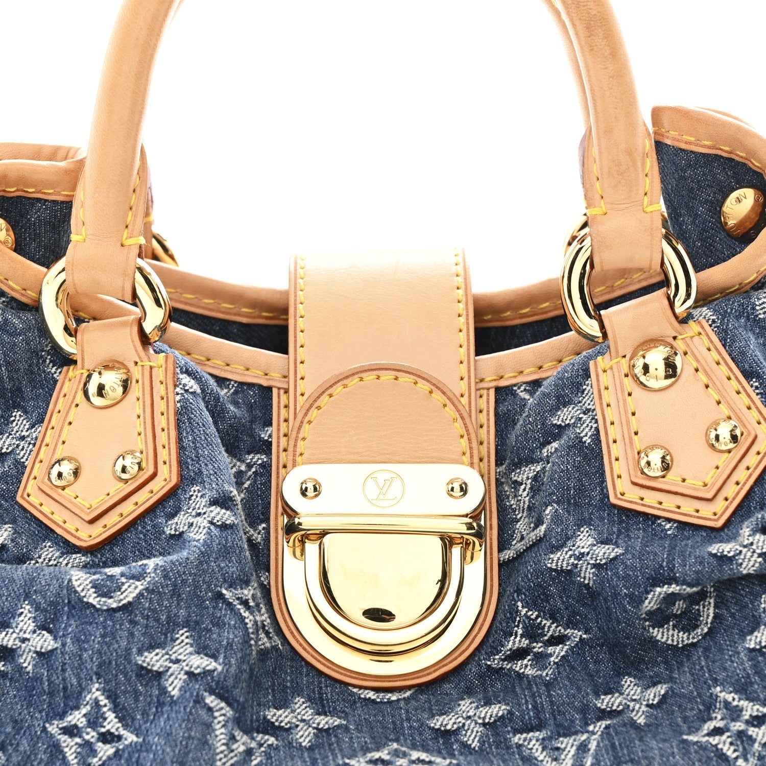Monogram Denim Pleaty  Blue