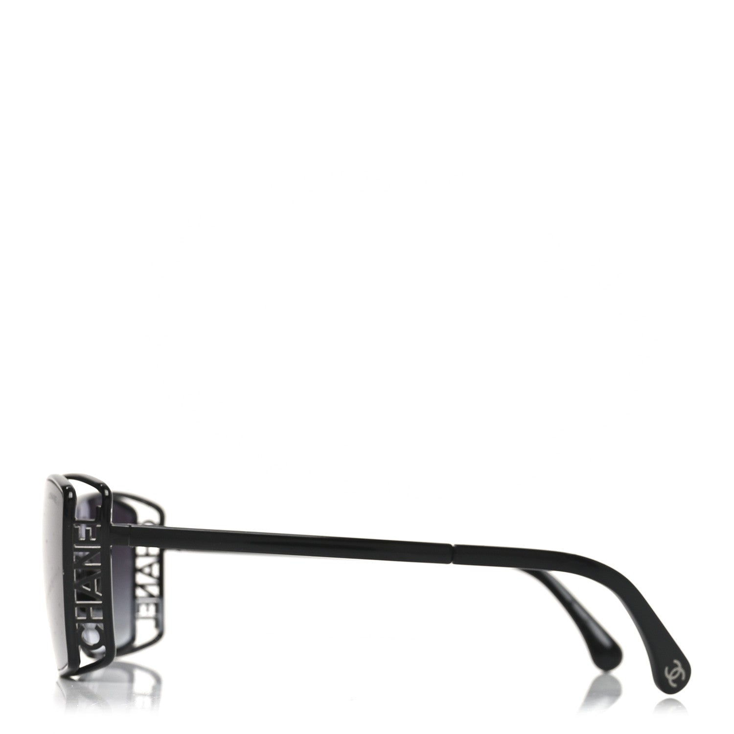 Metal Logo Square Sunglasses 71542 Black