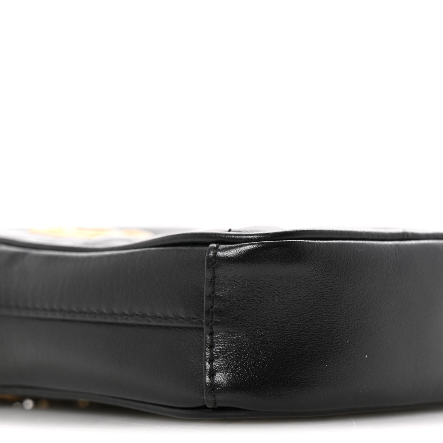 Calfskin Matelasse Mini GG Marmont Crossbody Bag Black