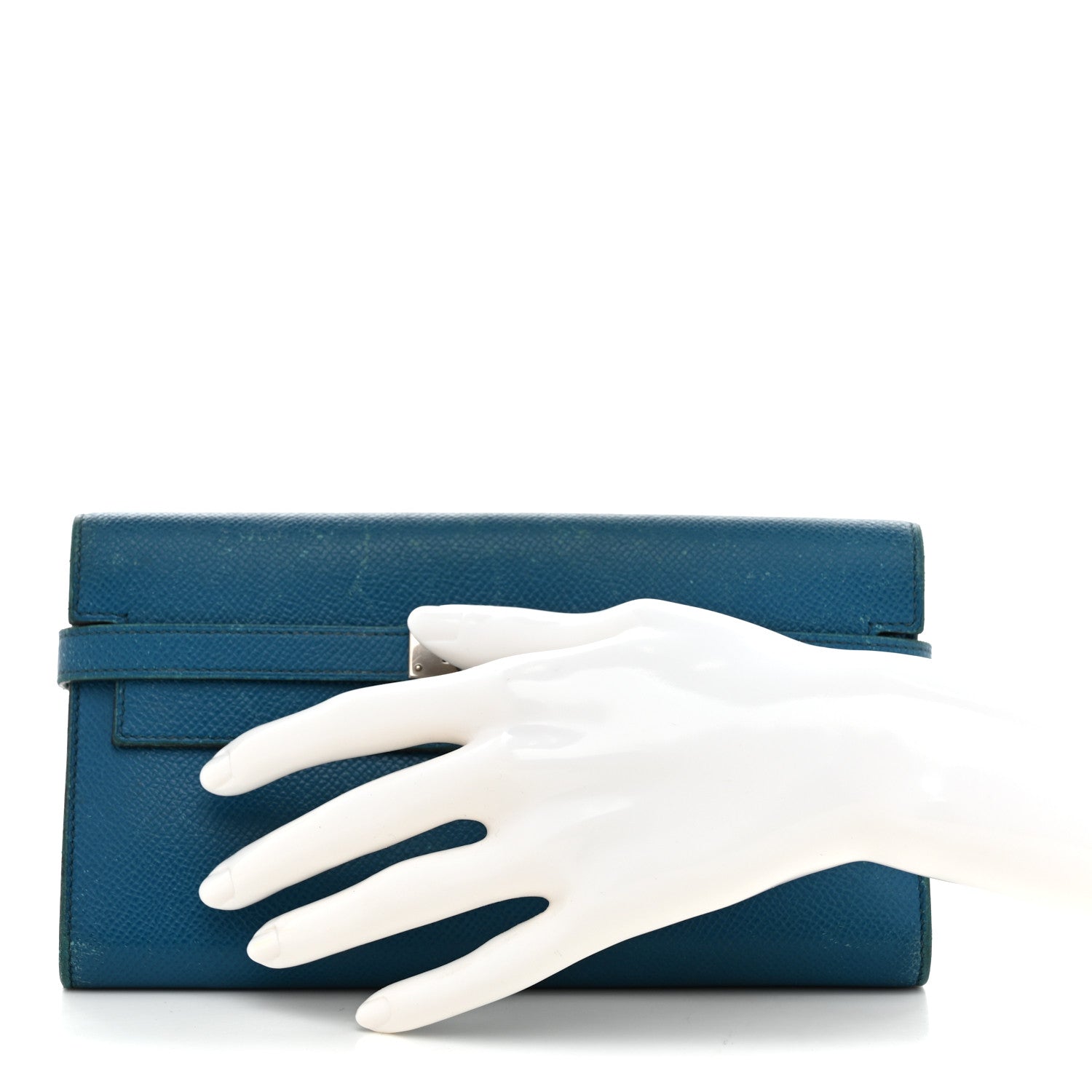 Epsom Kelly Longue Wallet Bleu Izmir