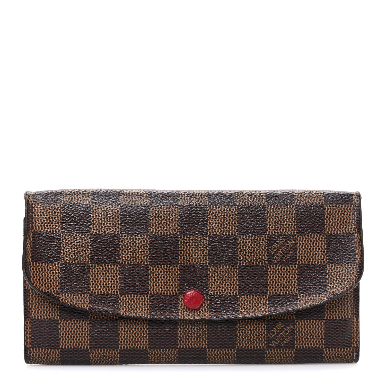 Damier Ebene Emilie Wallet Red