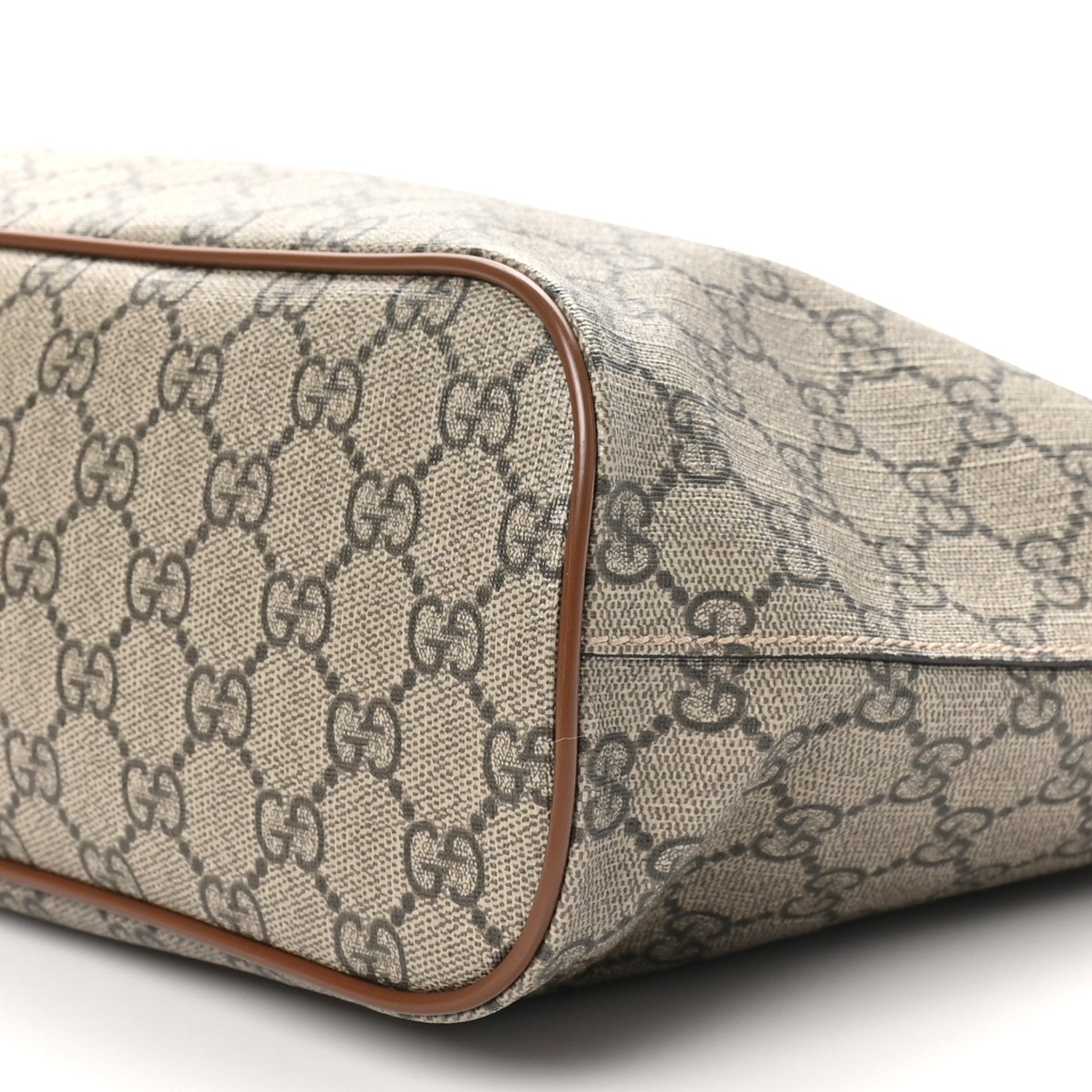 Soft GG Supreme Monogram Small Crossbody Tote Beige Cuir