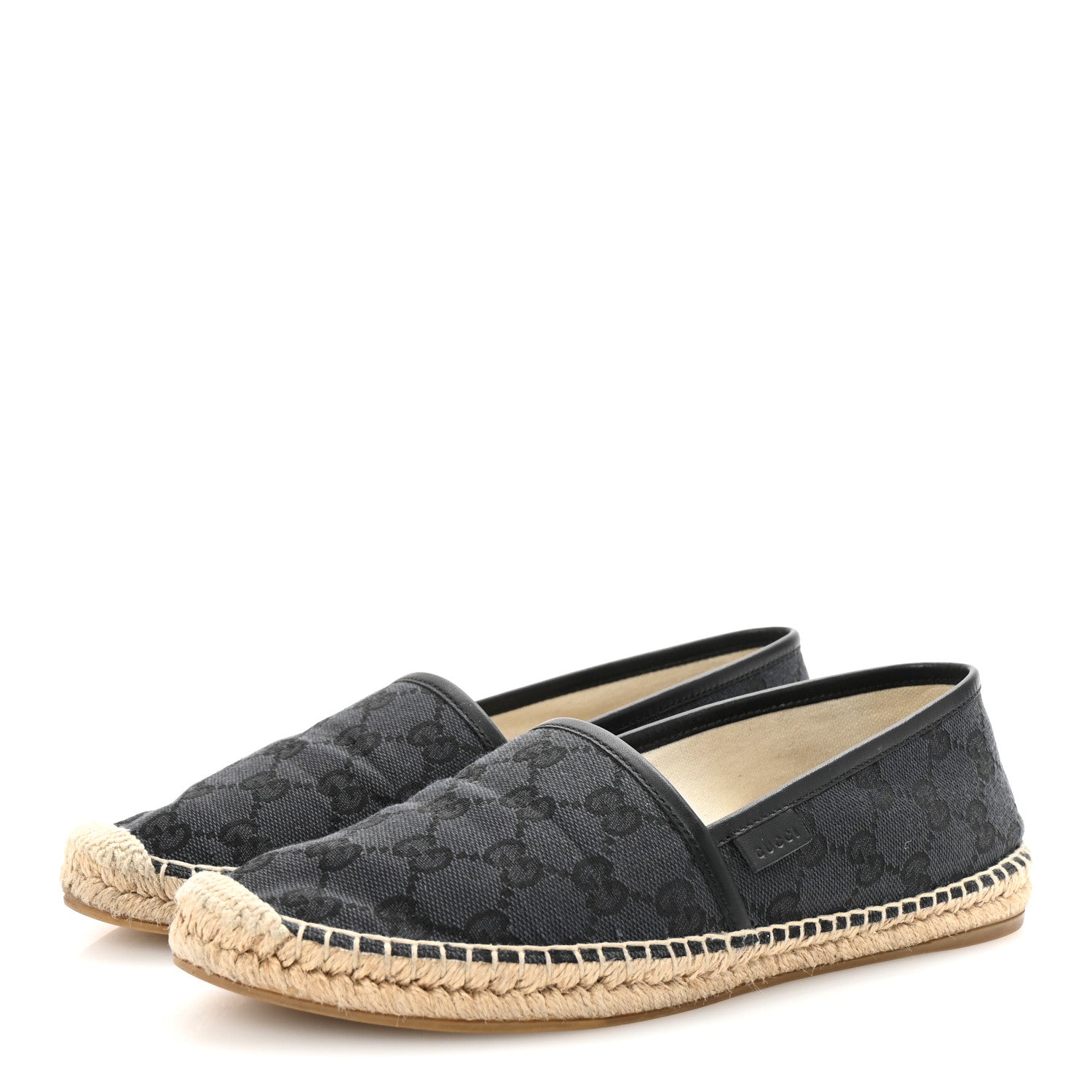 Monogram Espadrilles 38 Black