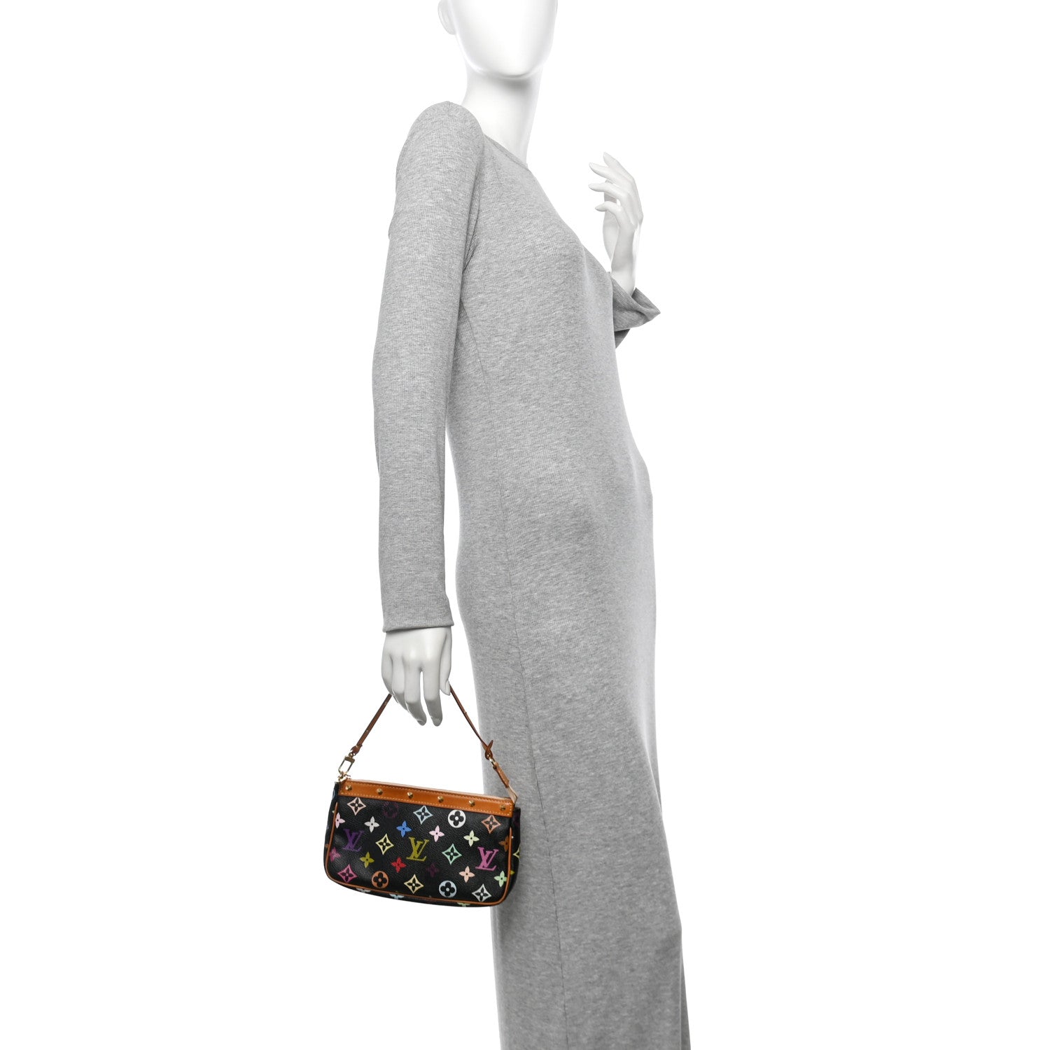 Monogram Multicolor Pochette Accessories Black
