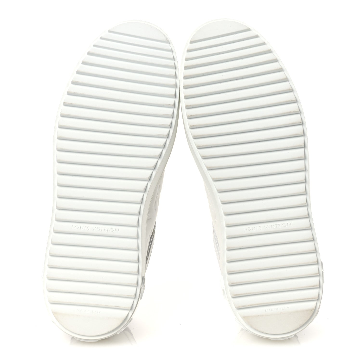 Lambskin Embossed Monogram Time Out Sneakers 39 White Brown