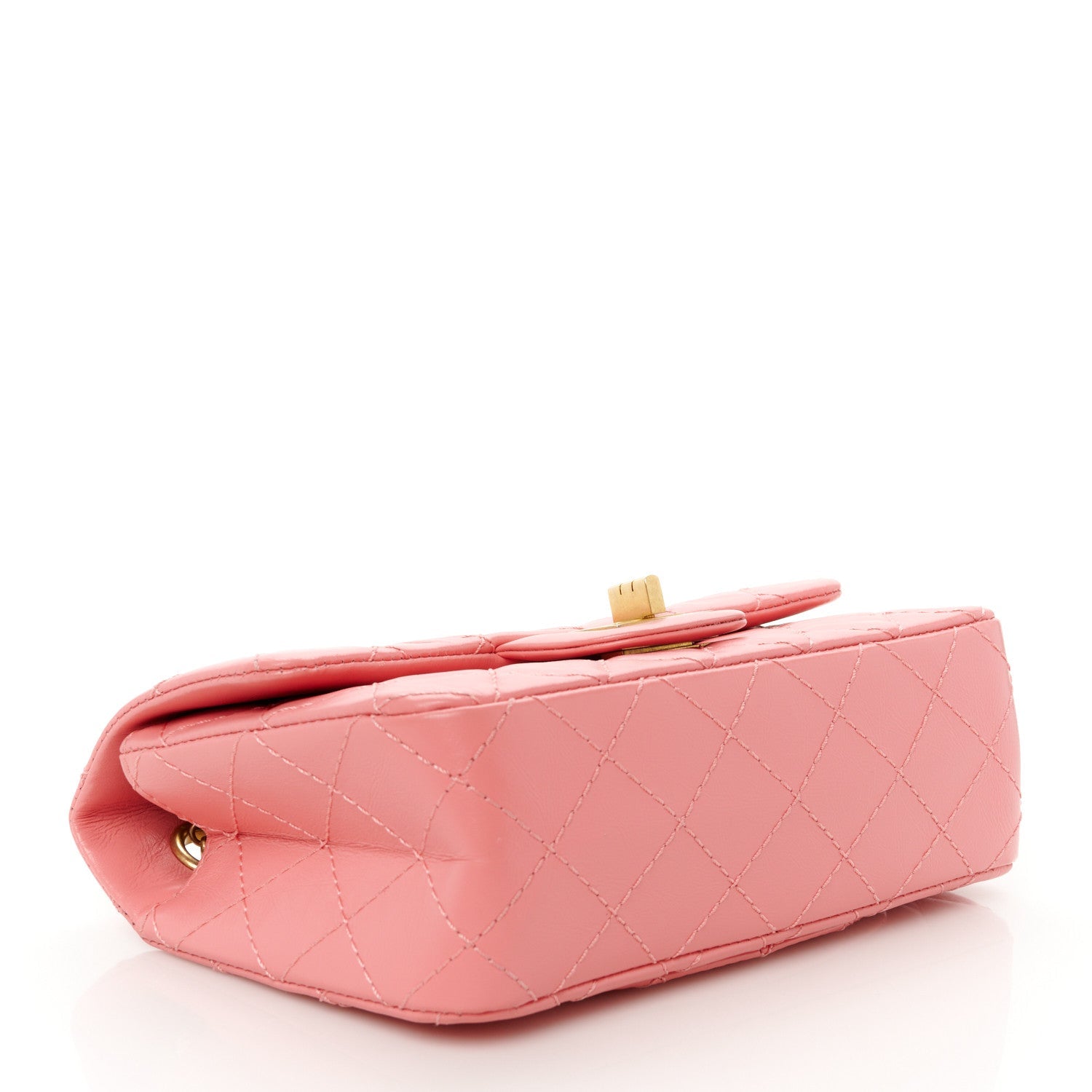 Aged Calfskin Quilted 2.55 Reissue Mini Flap Pink