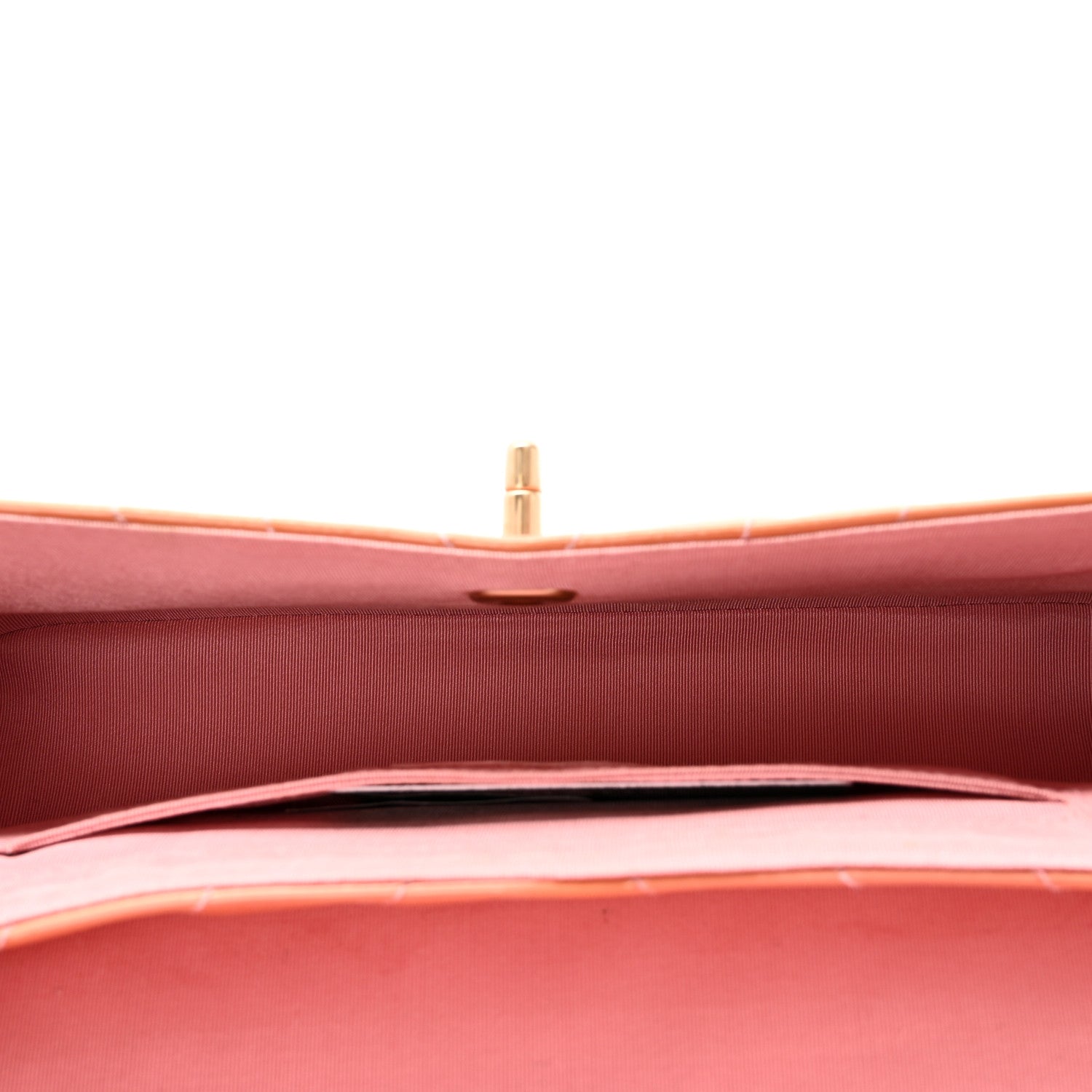 Patent Calfskin Scallop Quilted Single Flap Pink