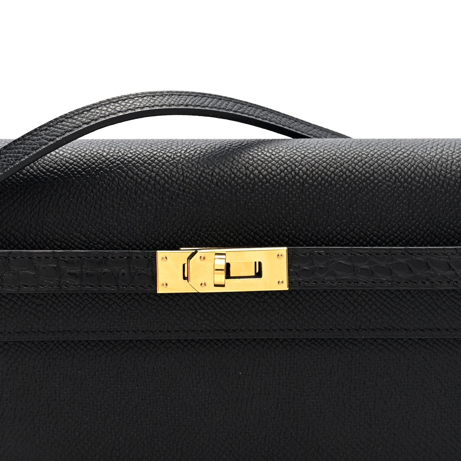 Epsom Matte Alligator Touch Kelly Wallet To Go Black