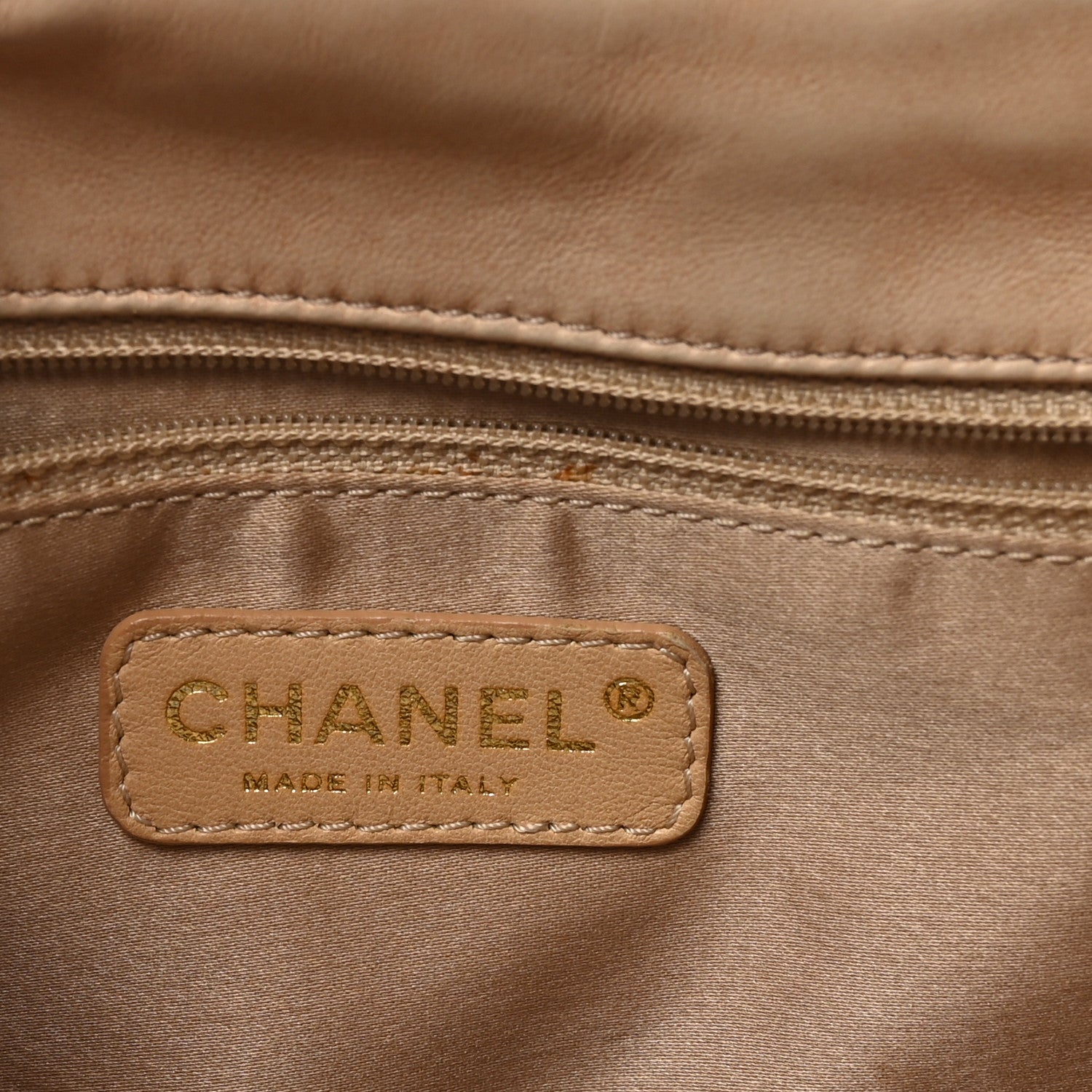 Lambskin Bubble Quilt Accordion Flap Beige