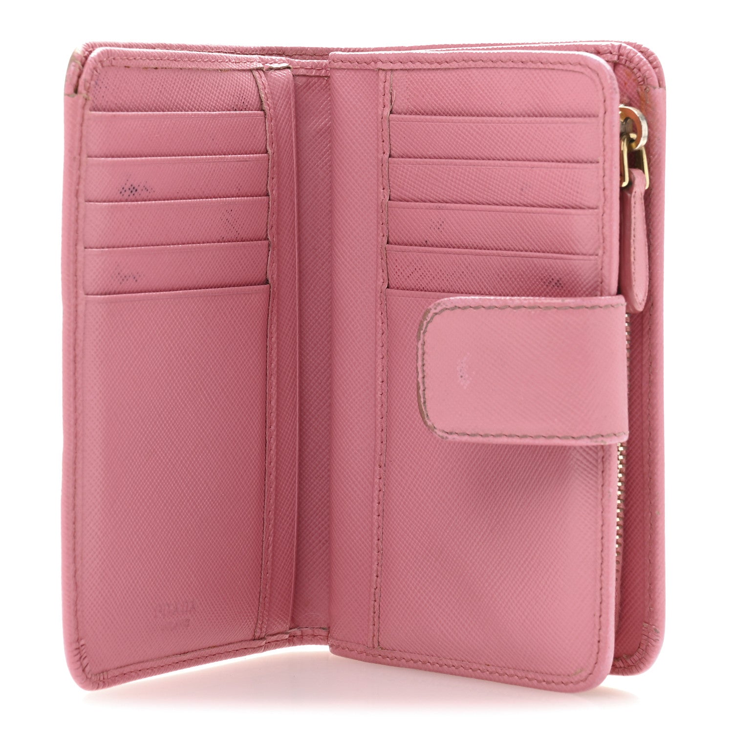Saffiano Metal Compact Wallet Geranio