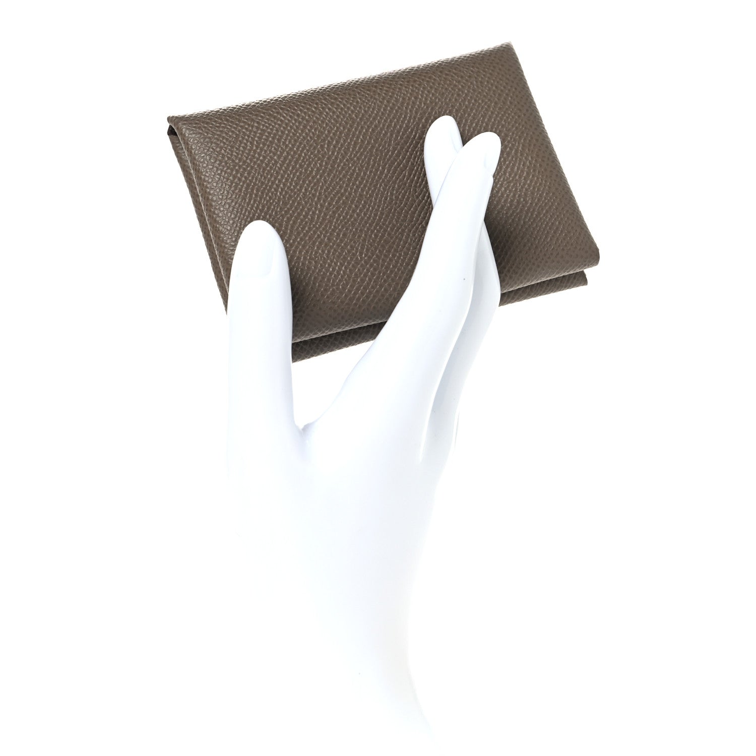 Epsom Calvi Duo Card Case Etoupe