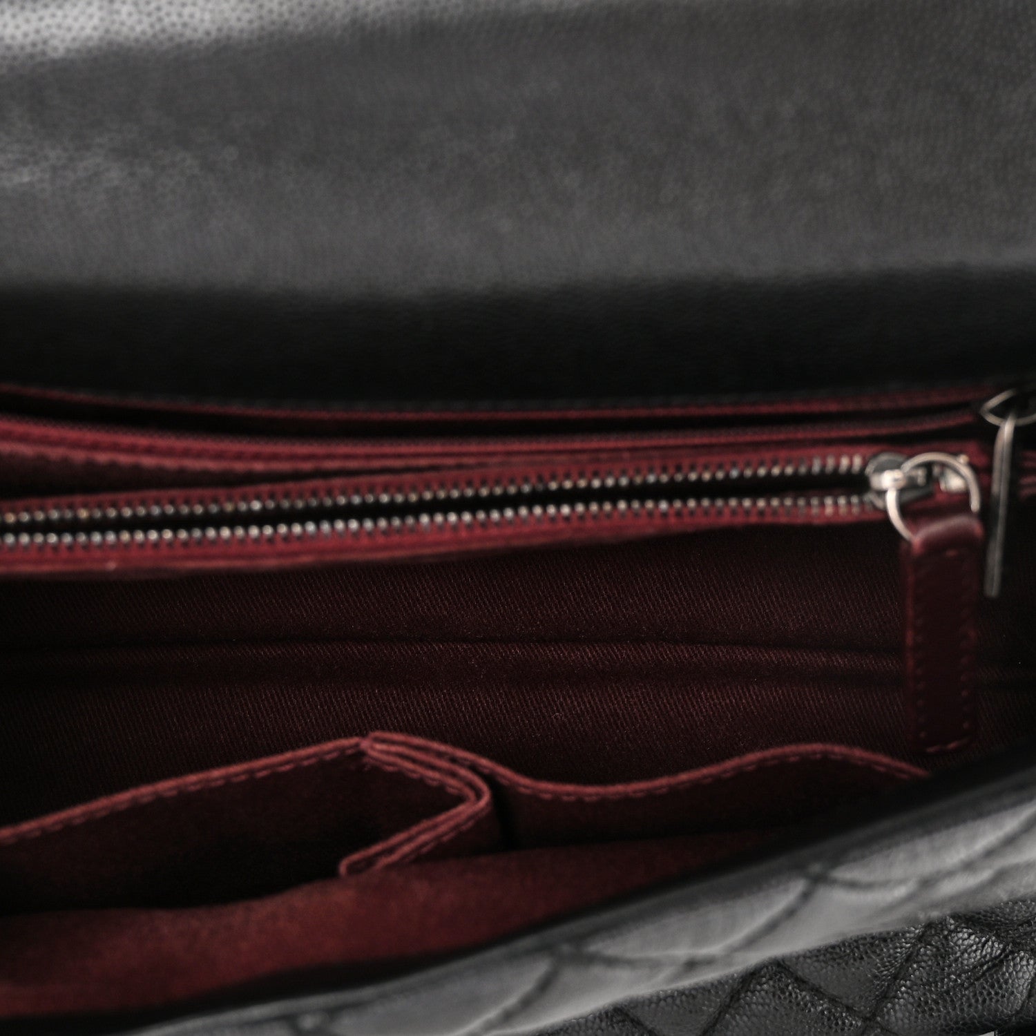 Caviar Quilted Small Coco Handle Flap Black