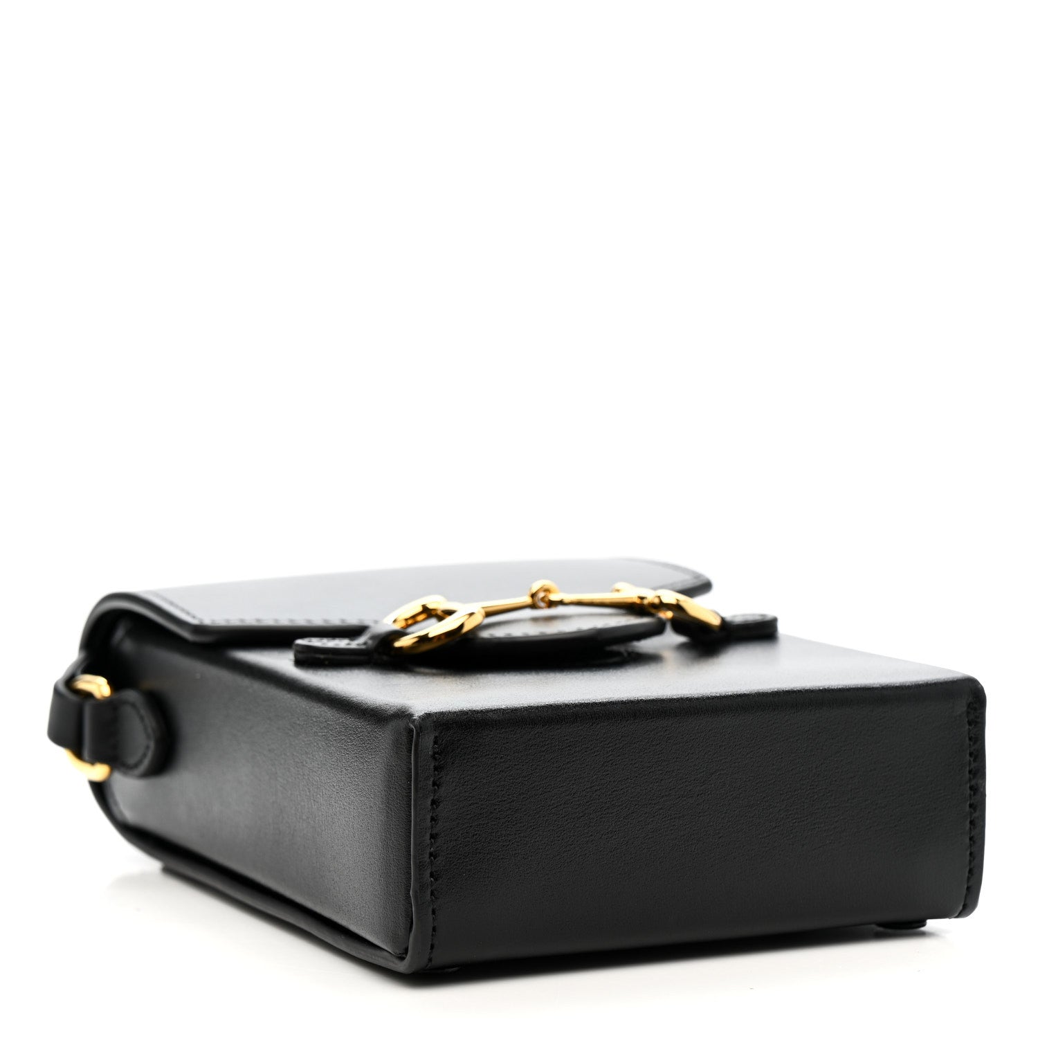 Boarded Plutone Calfskin Mini Horsebit 1955 Crossbody Bag Black