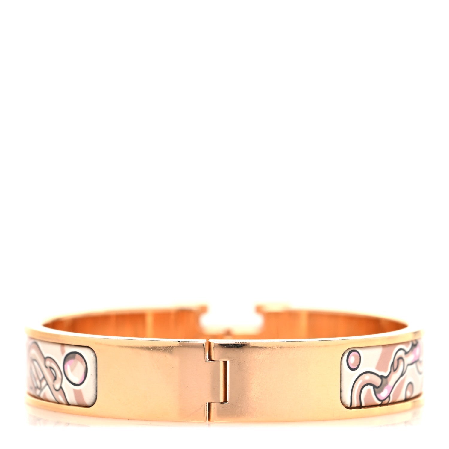Enamel Printed Narrow Candy Libris Clic Clac H Bracelet PM Aube