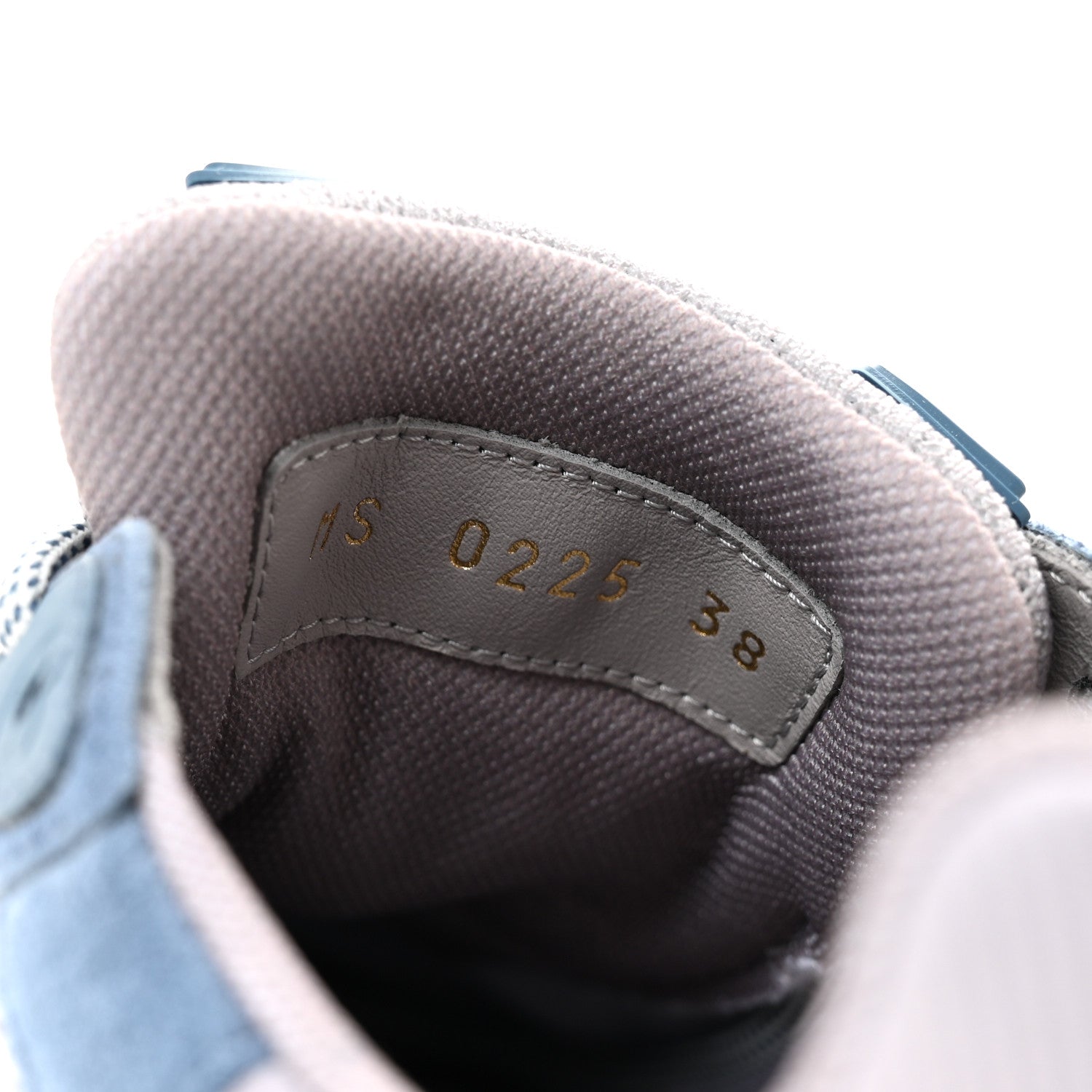 Calfskin Suede Womens LV Olympia Sneakers 38 Blue