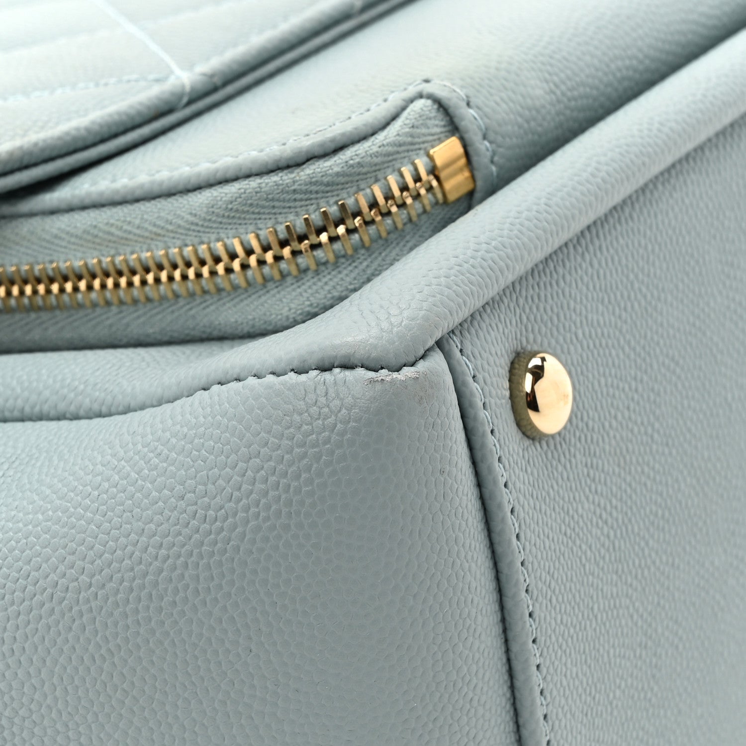 Caviar Quilted Large Business Affinity Flap Blue