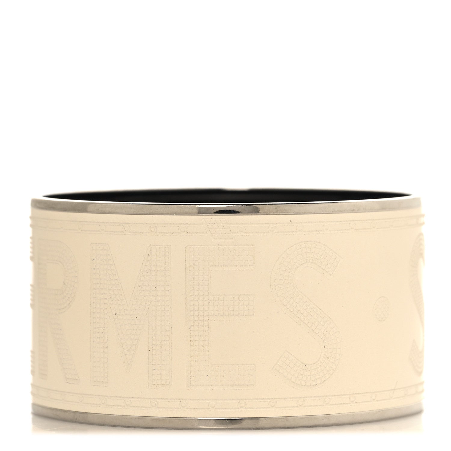 Enamel Printed Sellier Extra Wide Bracelet 65 Pannacotta