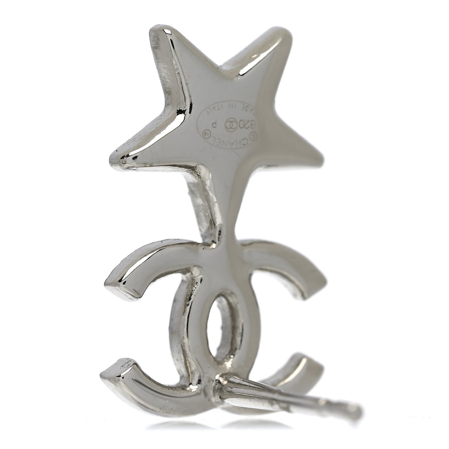 Crystal CC Starfall Drop Earrings Silver