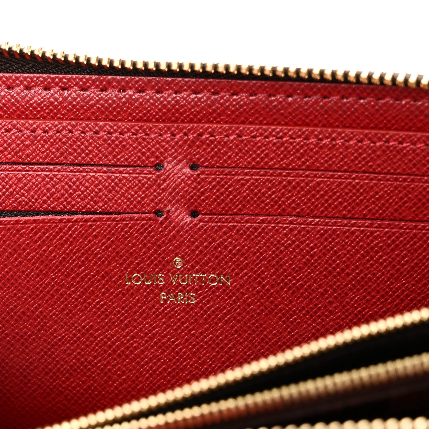 Damier Ebene Clemence Wallet Cherry