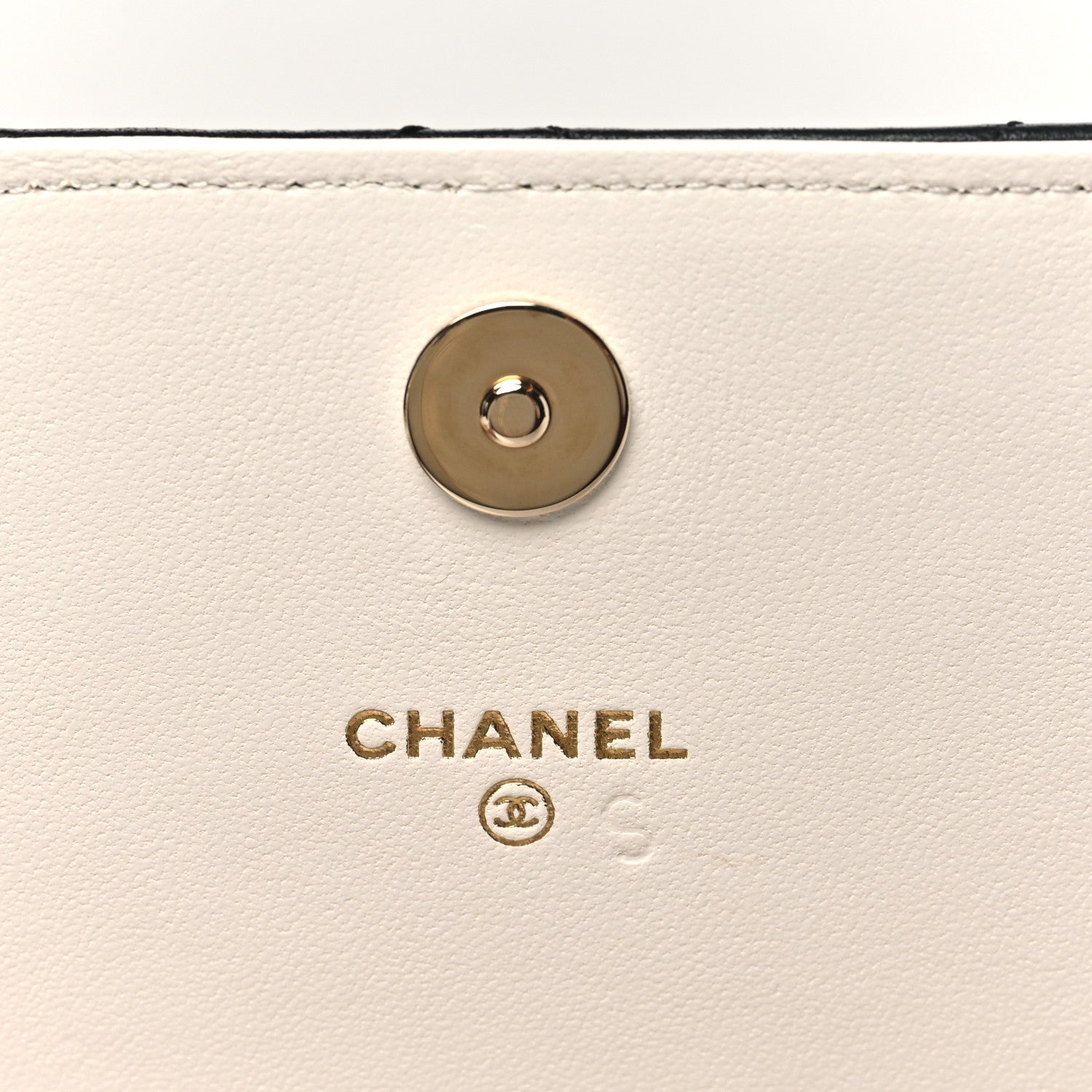 Lambskin Quilted Book Wallet On Chain WOC Black