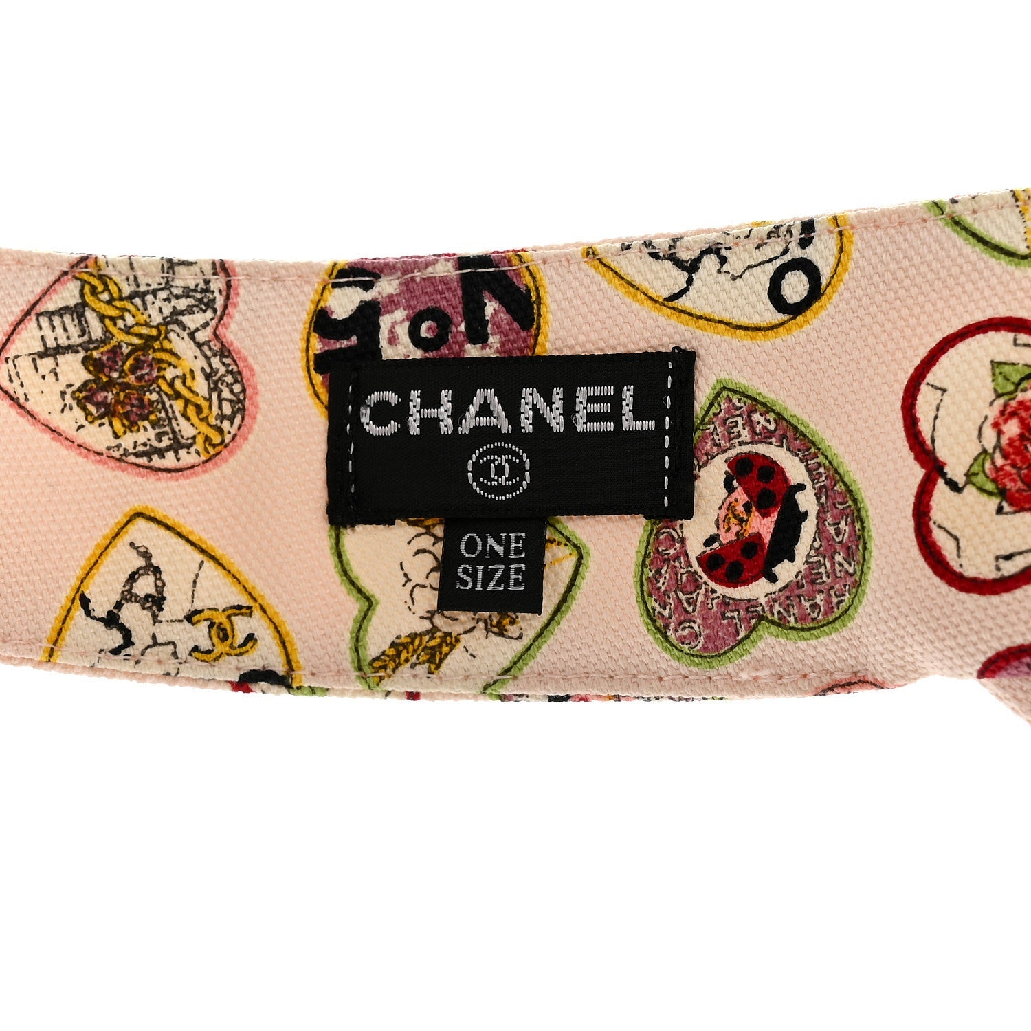 Cotton Canvas Valentine Visor Light Pink Multicolor