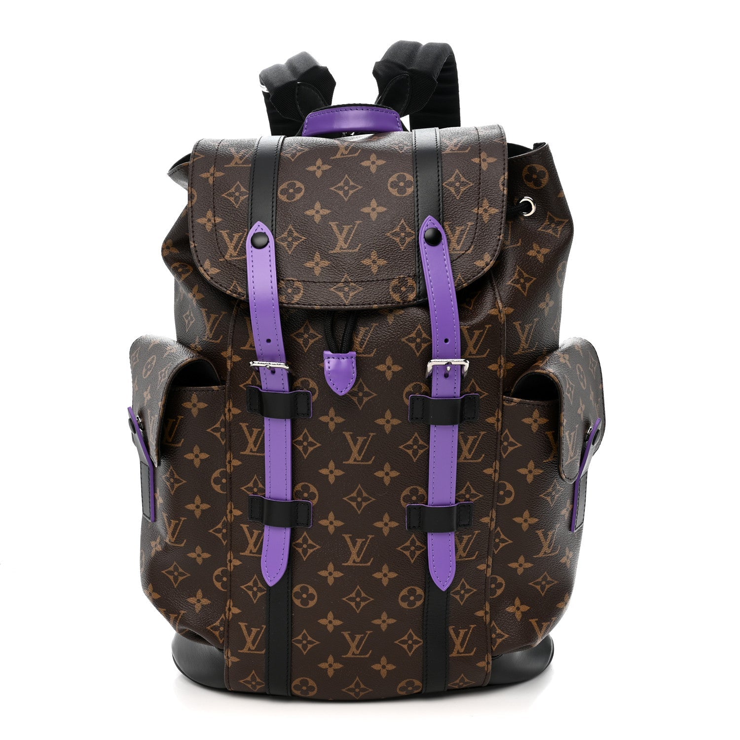 Monogram Macassar Christopher MM Backpack Purple
