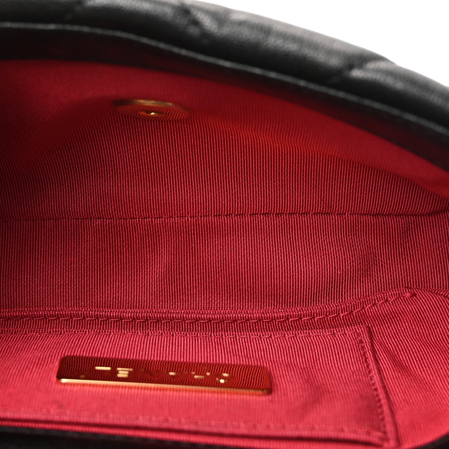 Goatskin Quilted Chanel 19 Waist Bag Black