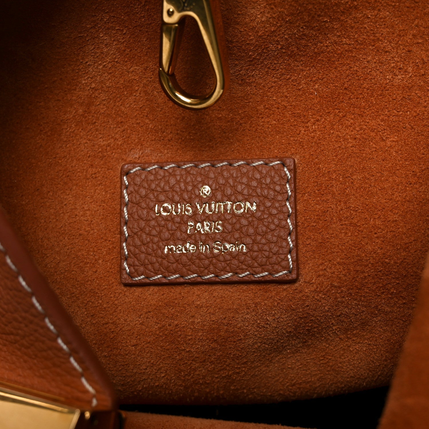 Grained Calfskin Low Key Hobo PM Cognac