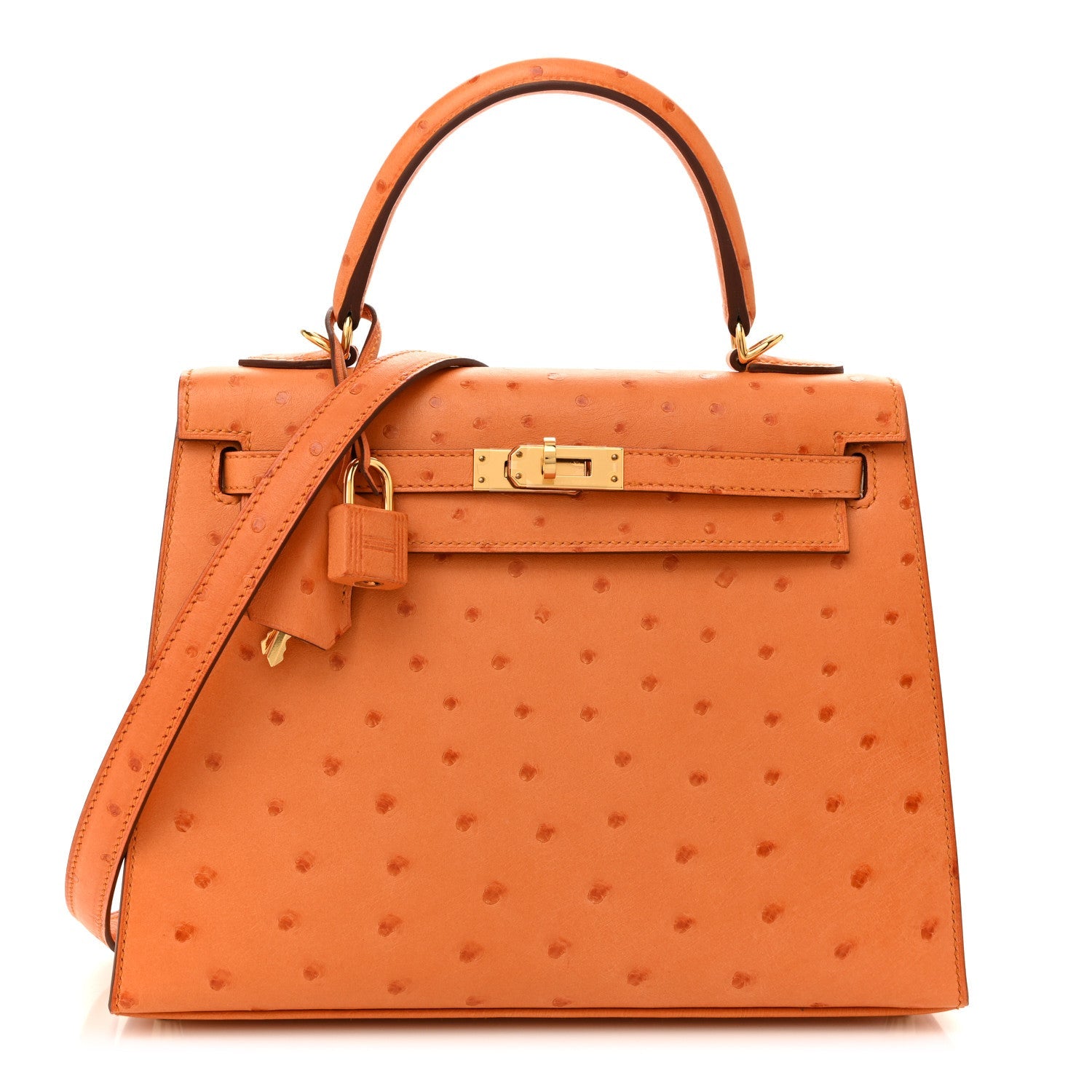 Ostrich Kelly Sellier 25 Abricot