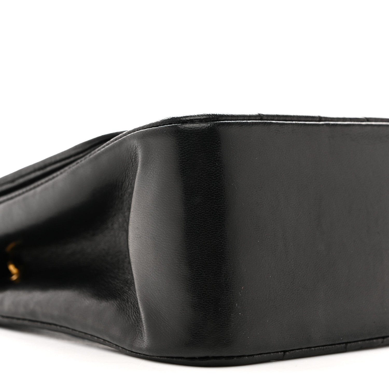Lambskin Quilted Medium Single Flap Black