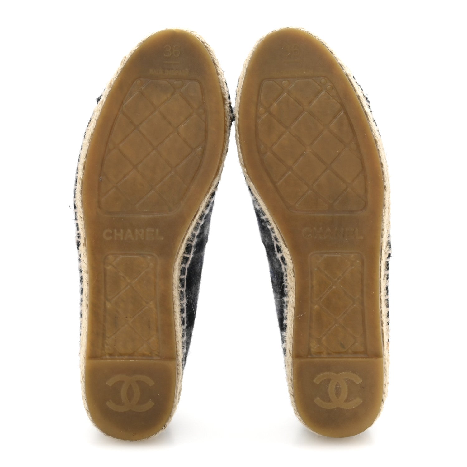 Flannel CC Espadrilles 36 Dark Grey Black