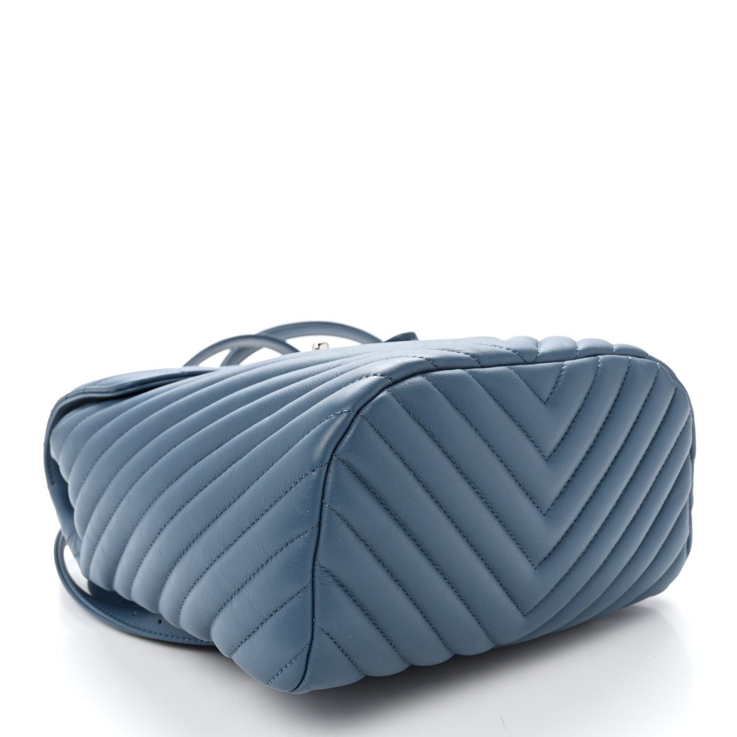 Calfskin Chevron Quilted Small Urban Spirit Backpack Blue