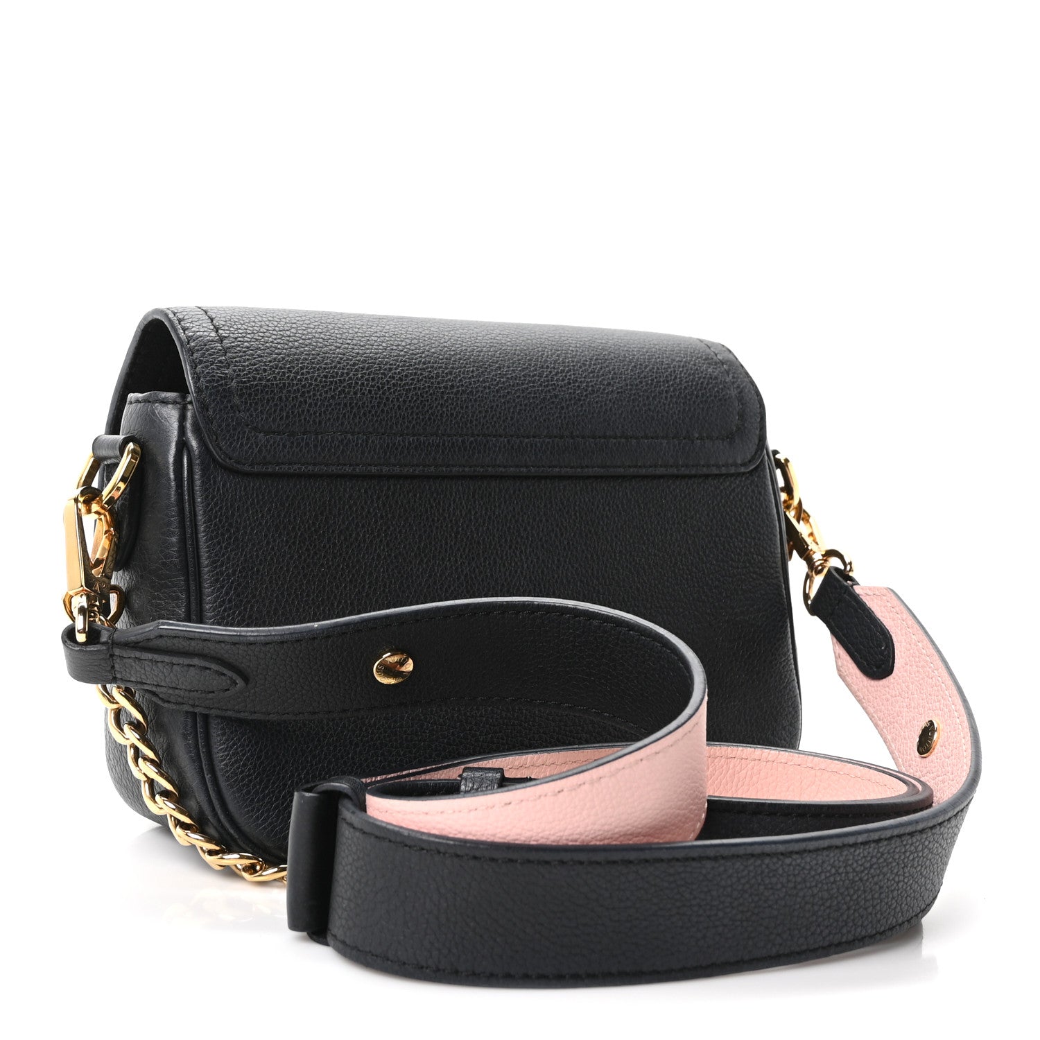 Grained Calfskin Lockme Tender Black