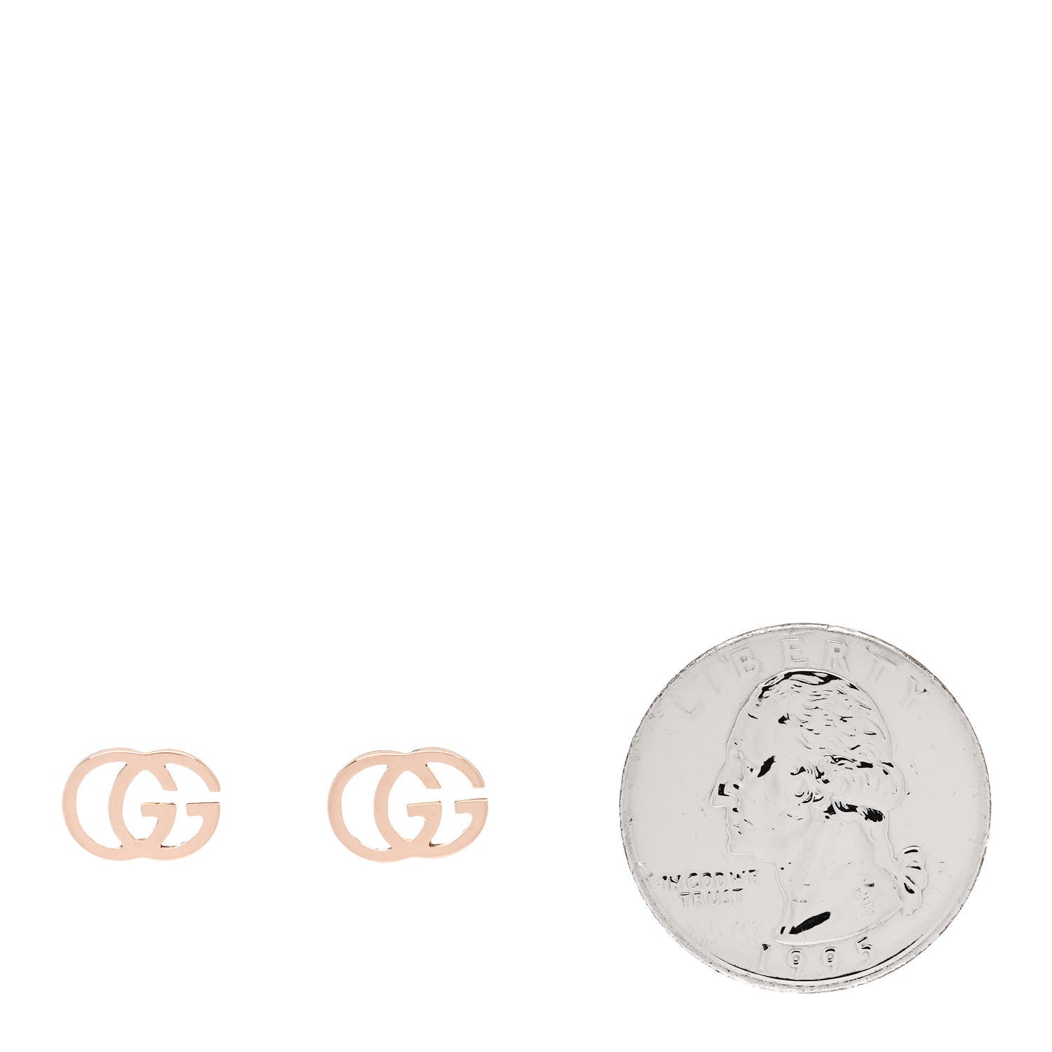 18K Rose Gold GG Tissue Stud Earrings